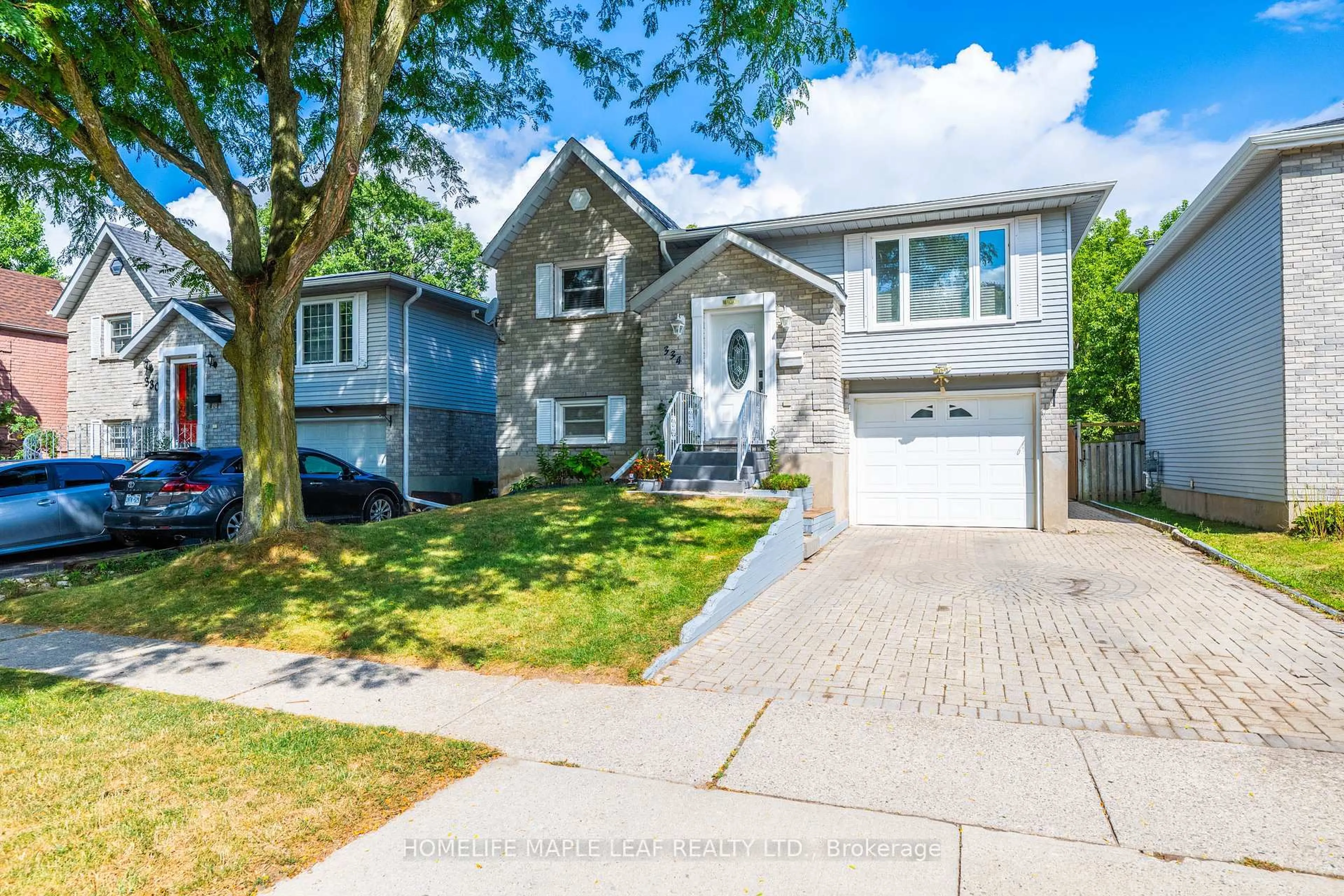 Home with vinyl exterior material, street for 334 Sekura St, Cambridge Ontario N1R 7W3