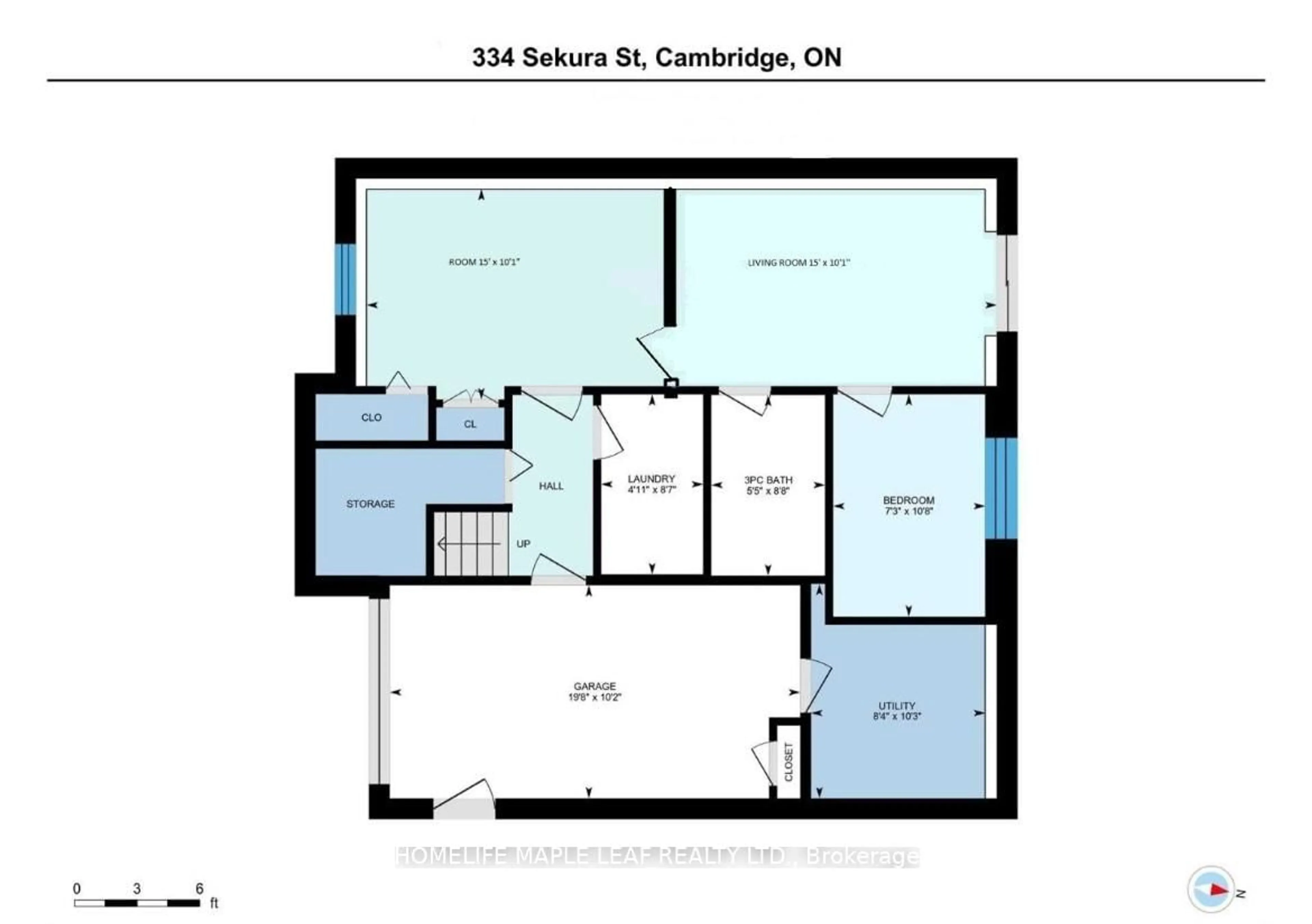 Floor plan for 334 Sekura St, Cambridge Ontario N1R 7W3