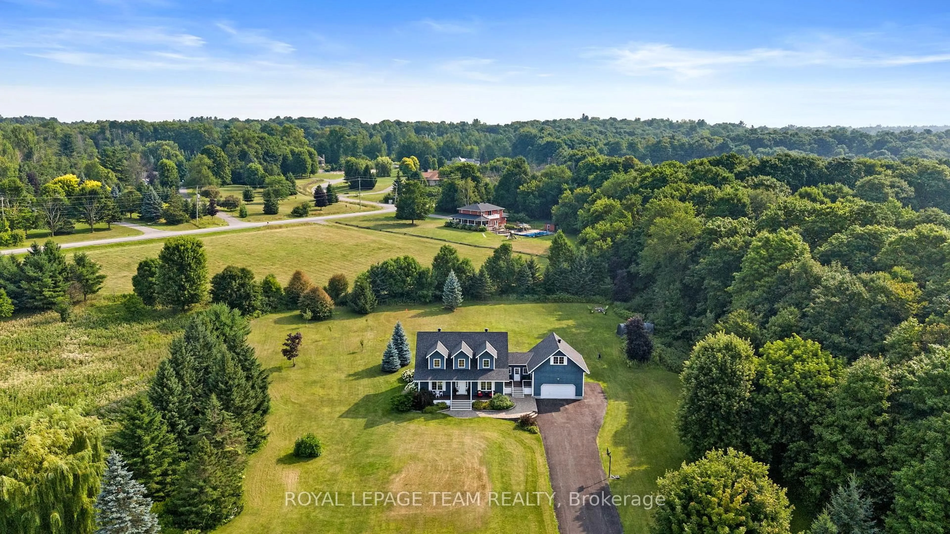 A pic from outside/outdoor area/front of a property/back of a property/a pic from drone, water/lake/river/ocean view for 117 Lady Lochead Lane, Carp Ontario K0A 1L0