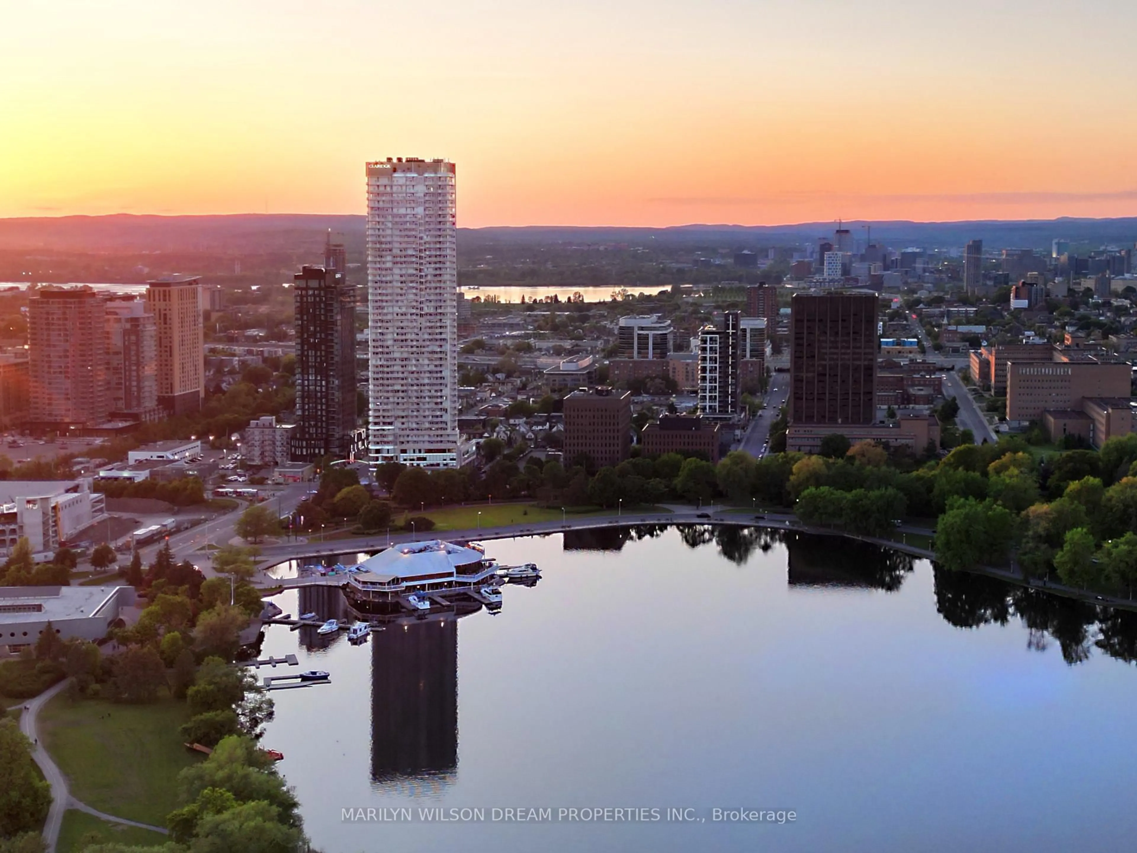 A pic from outside/outdoor area/front of a property/back of a property/a pic from drone, water/lake/river/ocean view for 805 Carling Ave #4003, Ottawa Ontario K1S 5W9