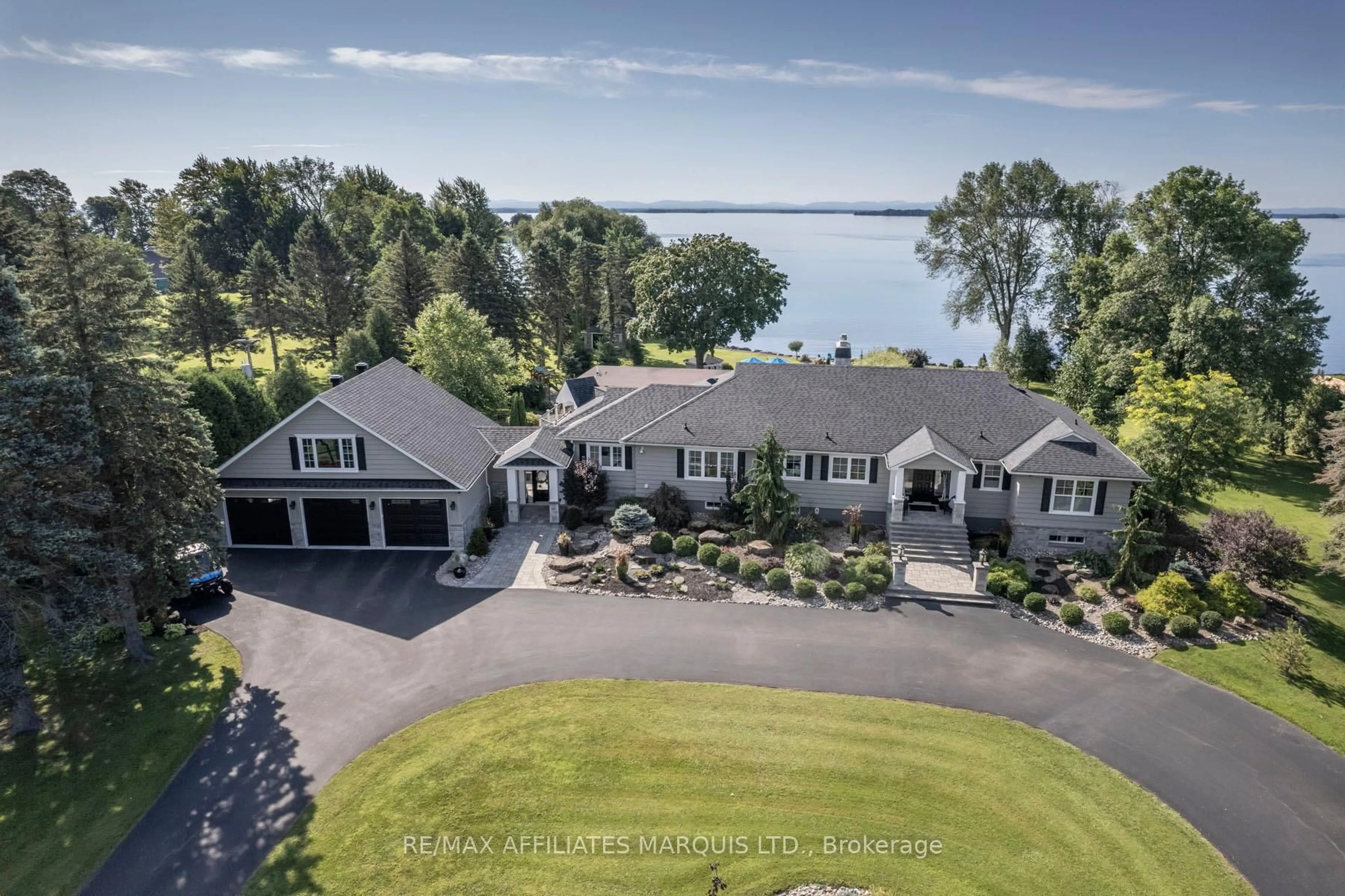 A pic from outside/outdoor area/front of a property/back of a property/a pic from drone, water/lake/river/ocean view for 20288 COUNTY ROAD 2 Rd, South Glengarry Ontario K0C 2E0