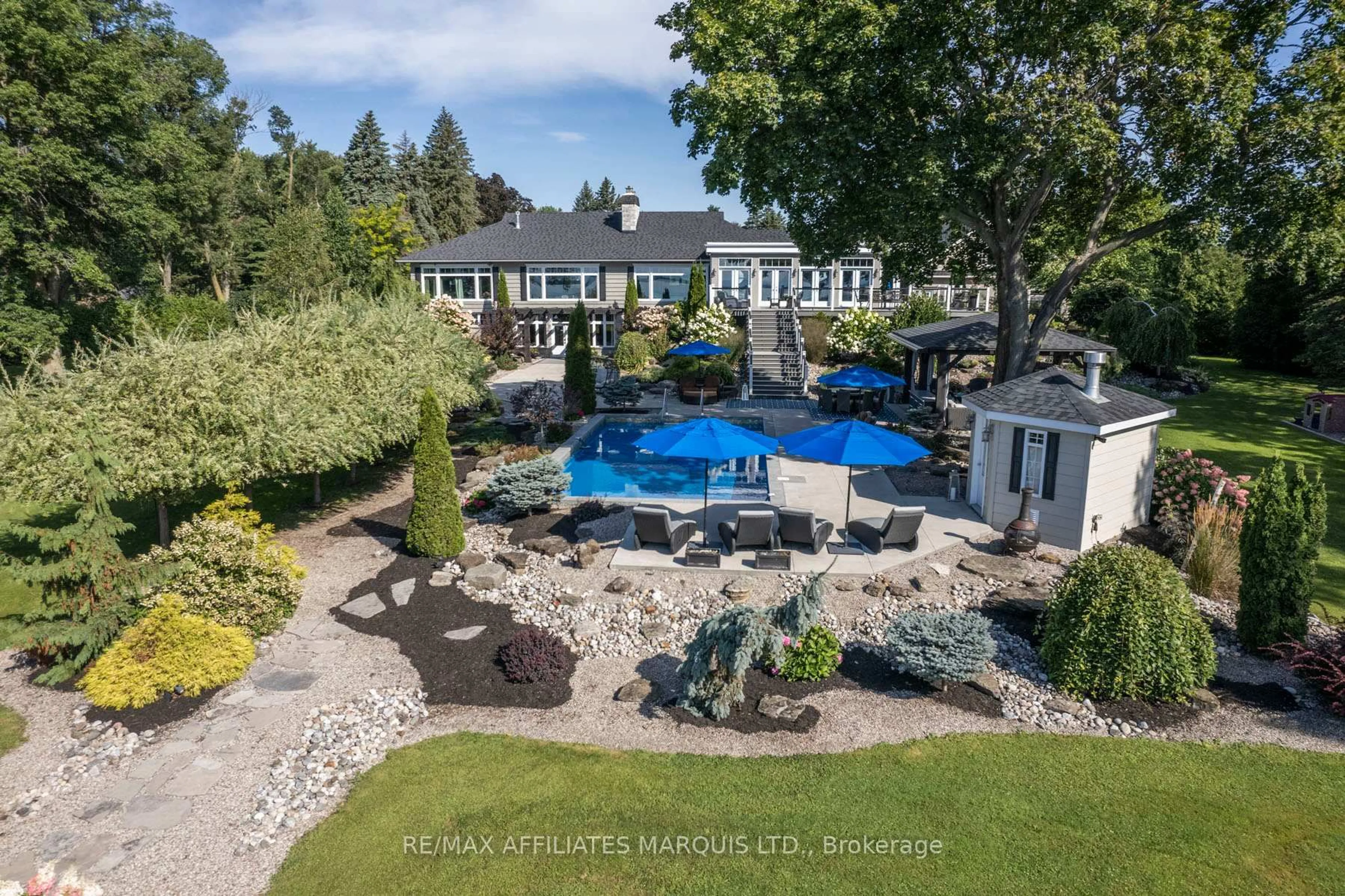 A pic from outside/outdoor area/front of a property/back of a property/a pic from drone, water/lake/river/ocean view for 20288 COUNTY ROAD 2 Rd, South Glengarry Ontario K0C 2E0