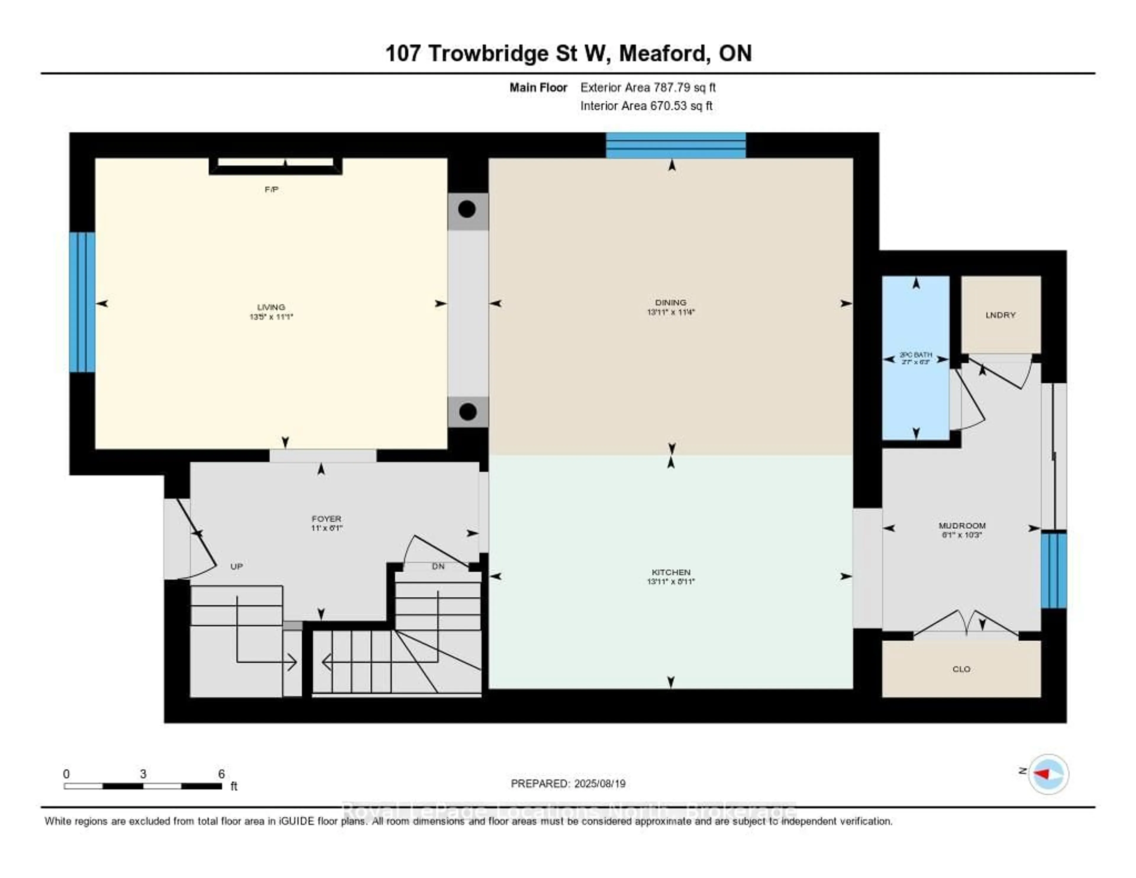 Floor plan for 107 Trowbridge St, Meaford Ontario N4L 1G4