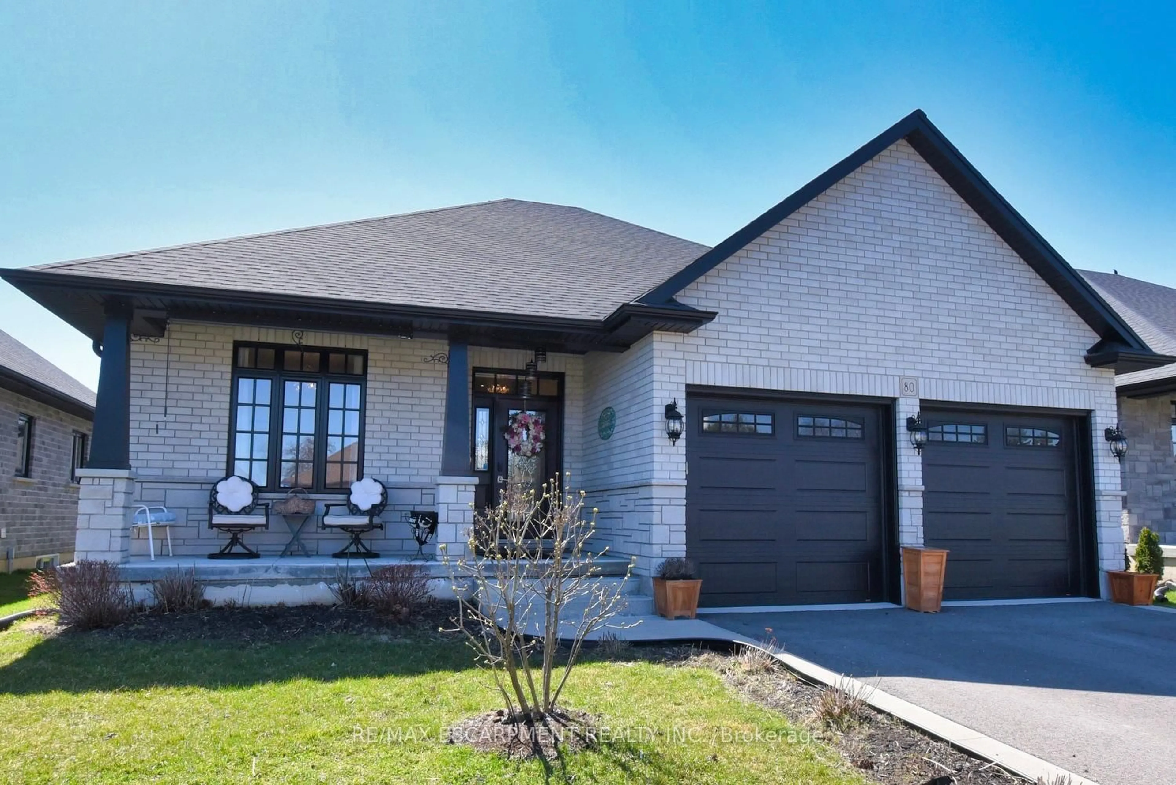 Home with brick exterior material, street for 80 Backus Dr, Norfolk Ontario N0E 1M0