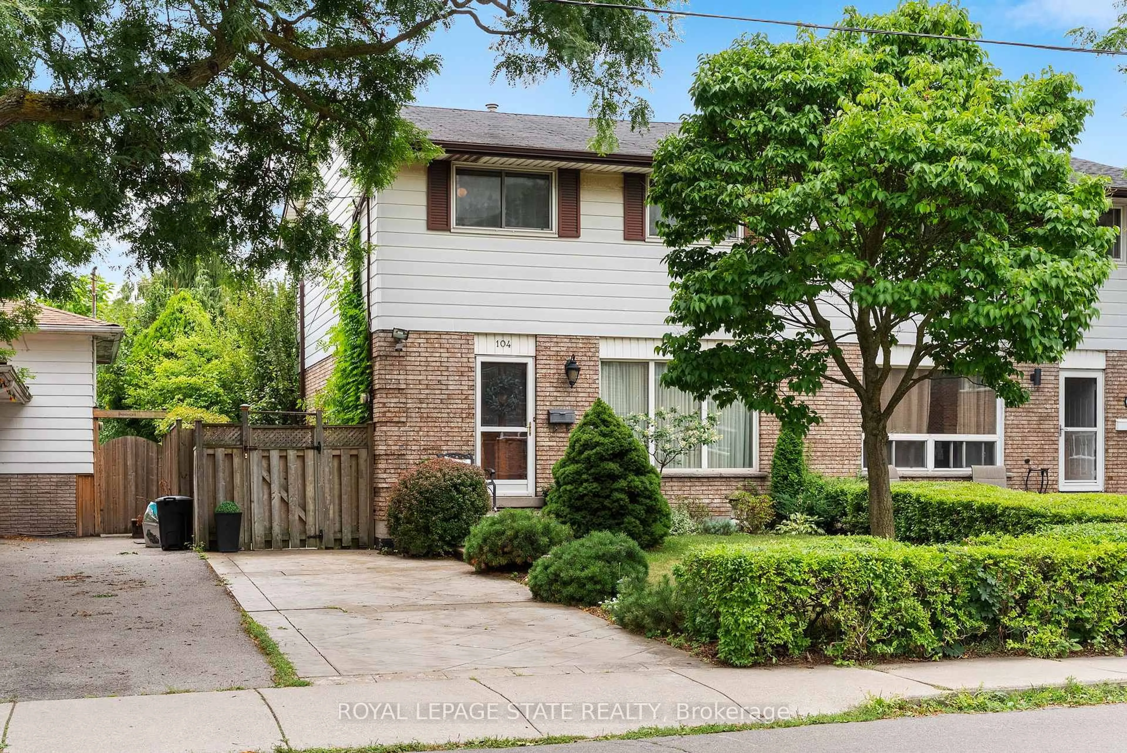 Home with brick exterior material, street for 104 Berkindale Dr, Hamilton Ontario L8E 1M5
