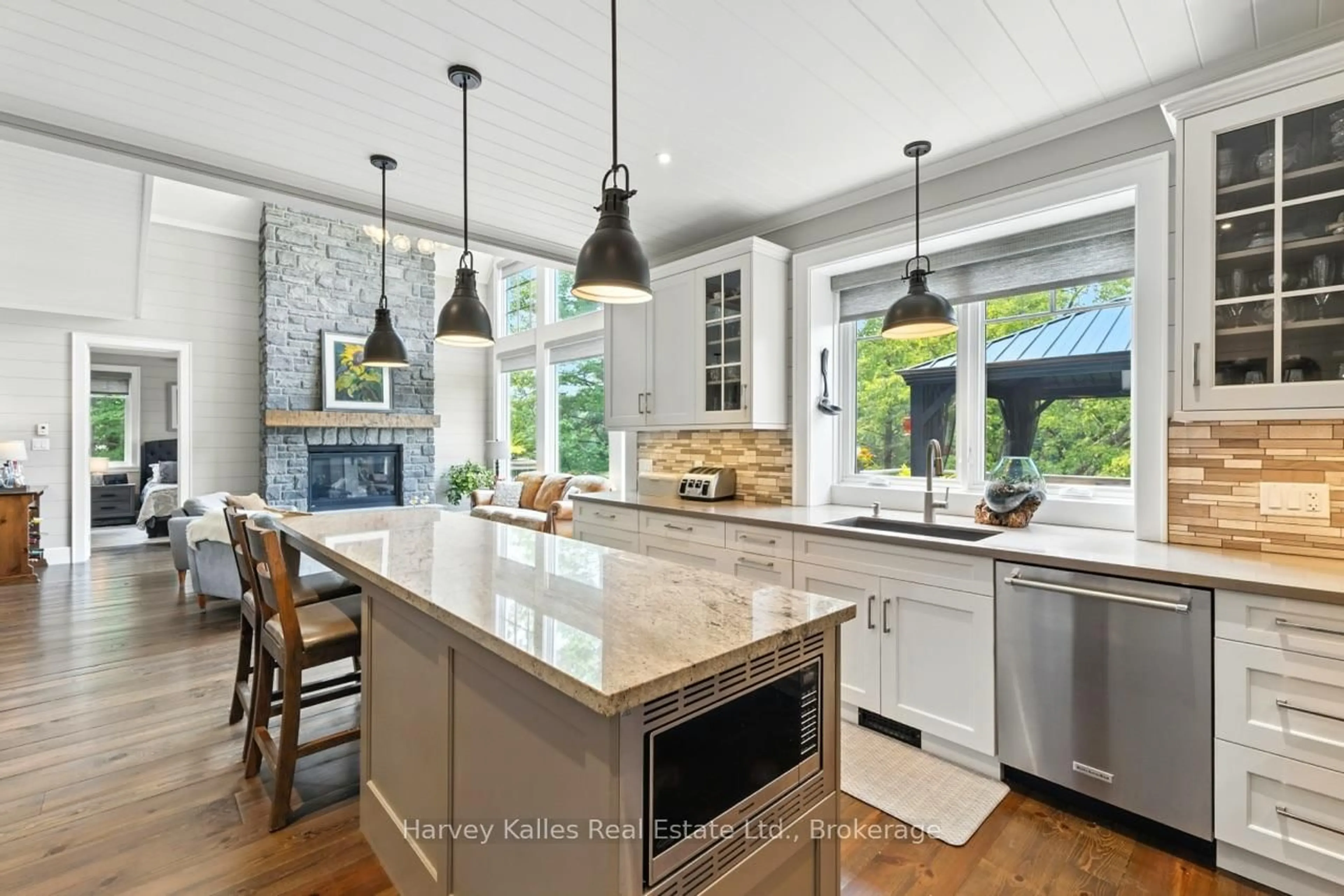 Open concept kitchen, ceramic/tile floor for 2781 Muskoka Road 118 West, Muskoka Lakes Ontario P0B 1J0