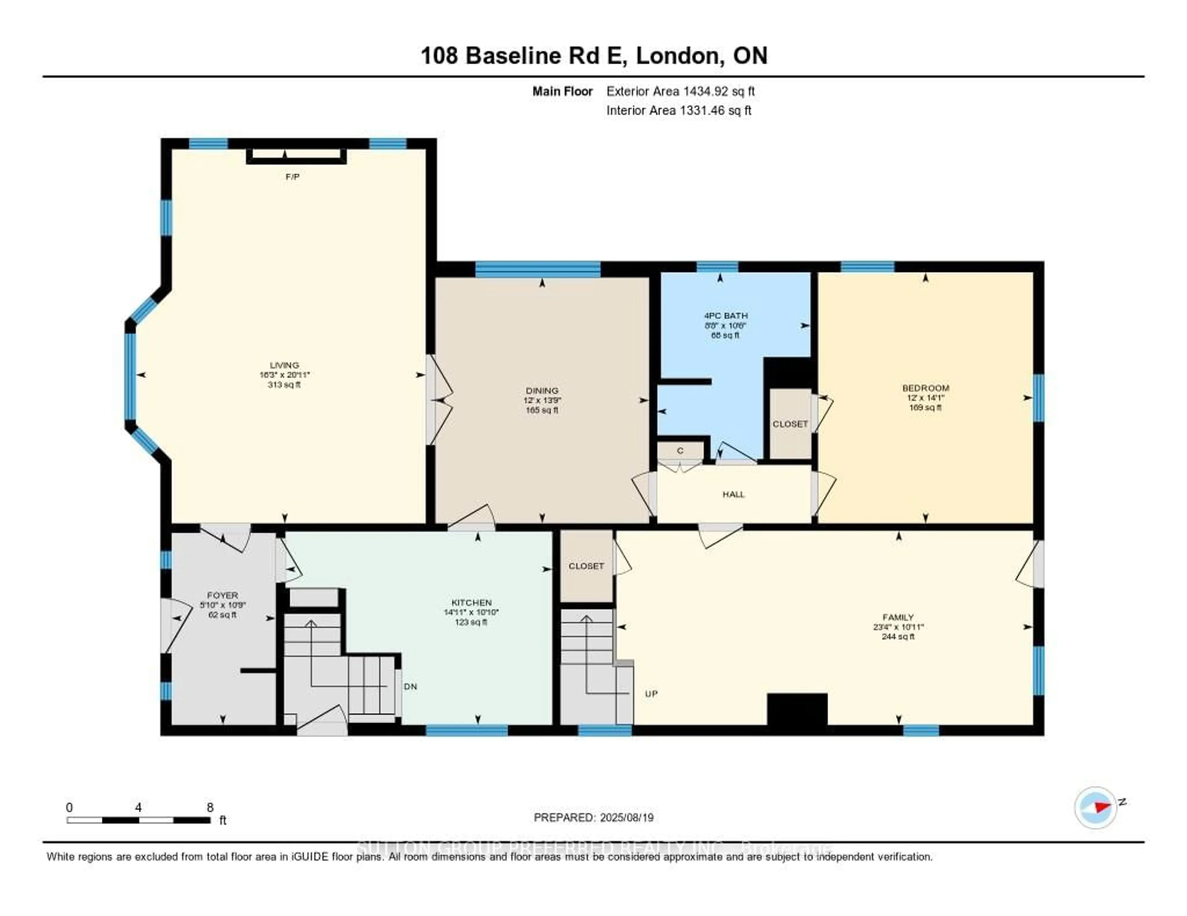 Floor plan for 108 Baseline Rd, London South Ontario N6C 2N8