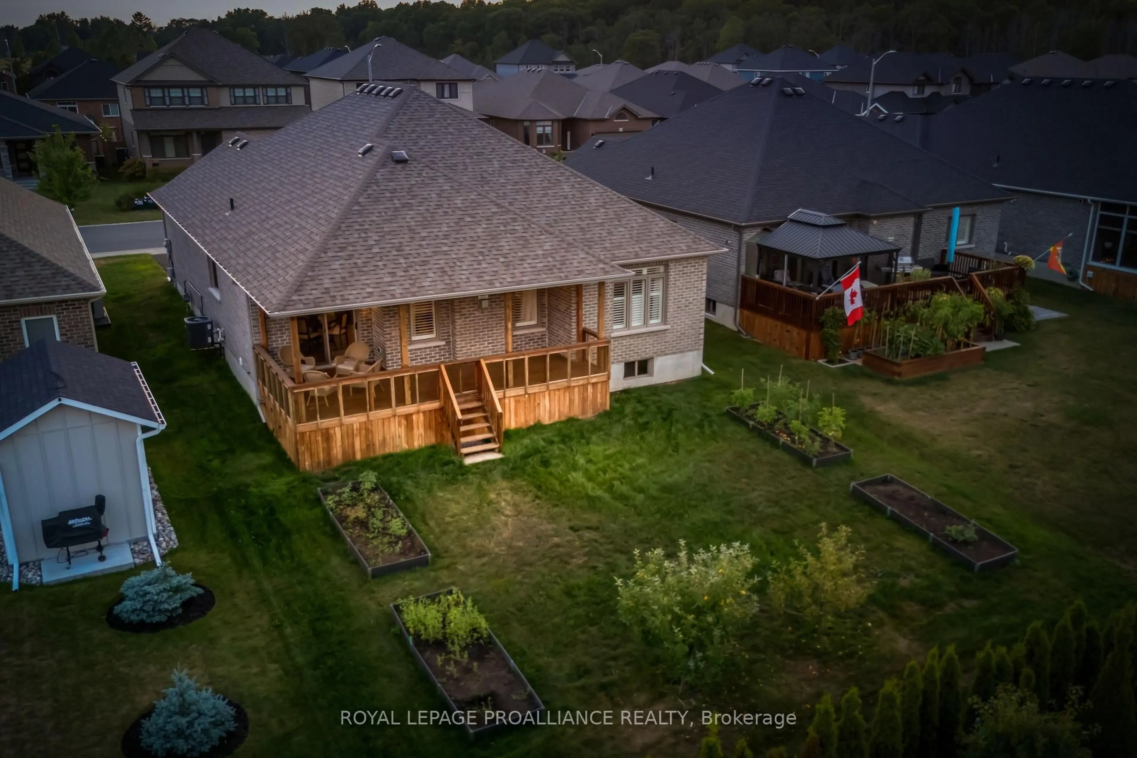 A pic from outside/outdoor area/front of a property/back of a property/a pic from drone, water/lake/river/ocean view for 48 Stonecrest Blvd, Quinte West Ontario K8R 0A4