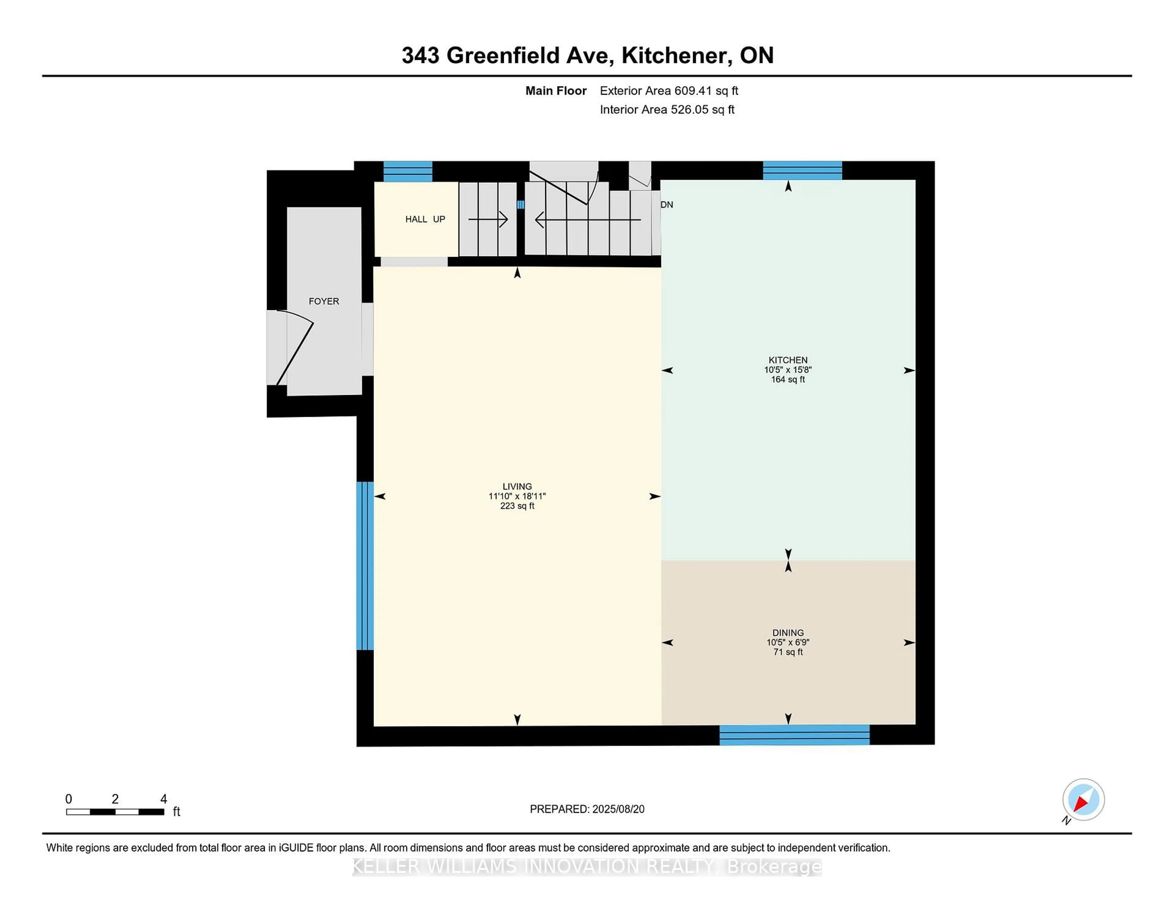 Floor plan for 343 Greenfield Ave, Kitchener Ontario N2C 1E2