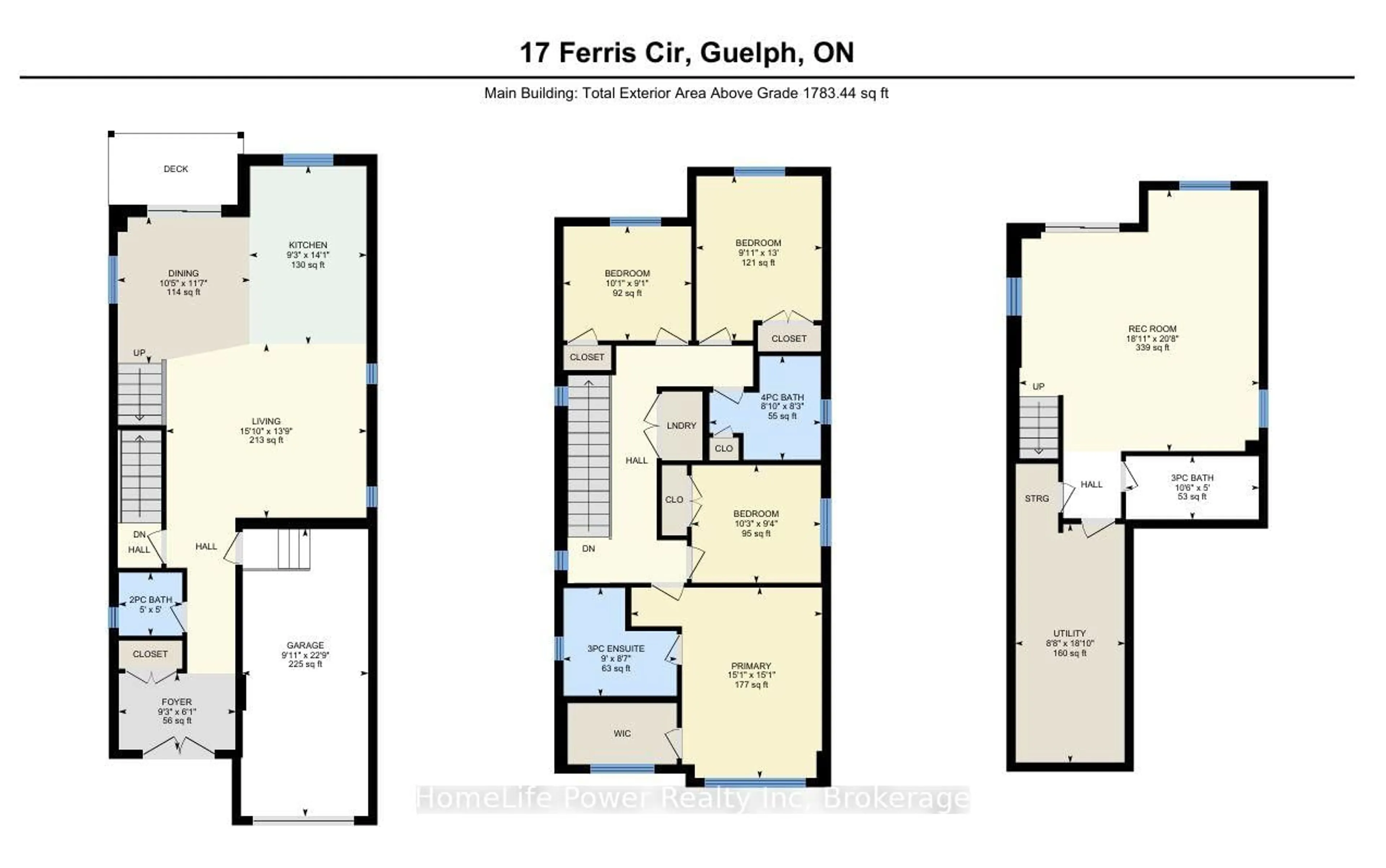 Floor plan for 17 Ferris Circ, Guelph Ontario N1G 0H2
