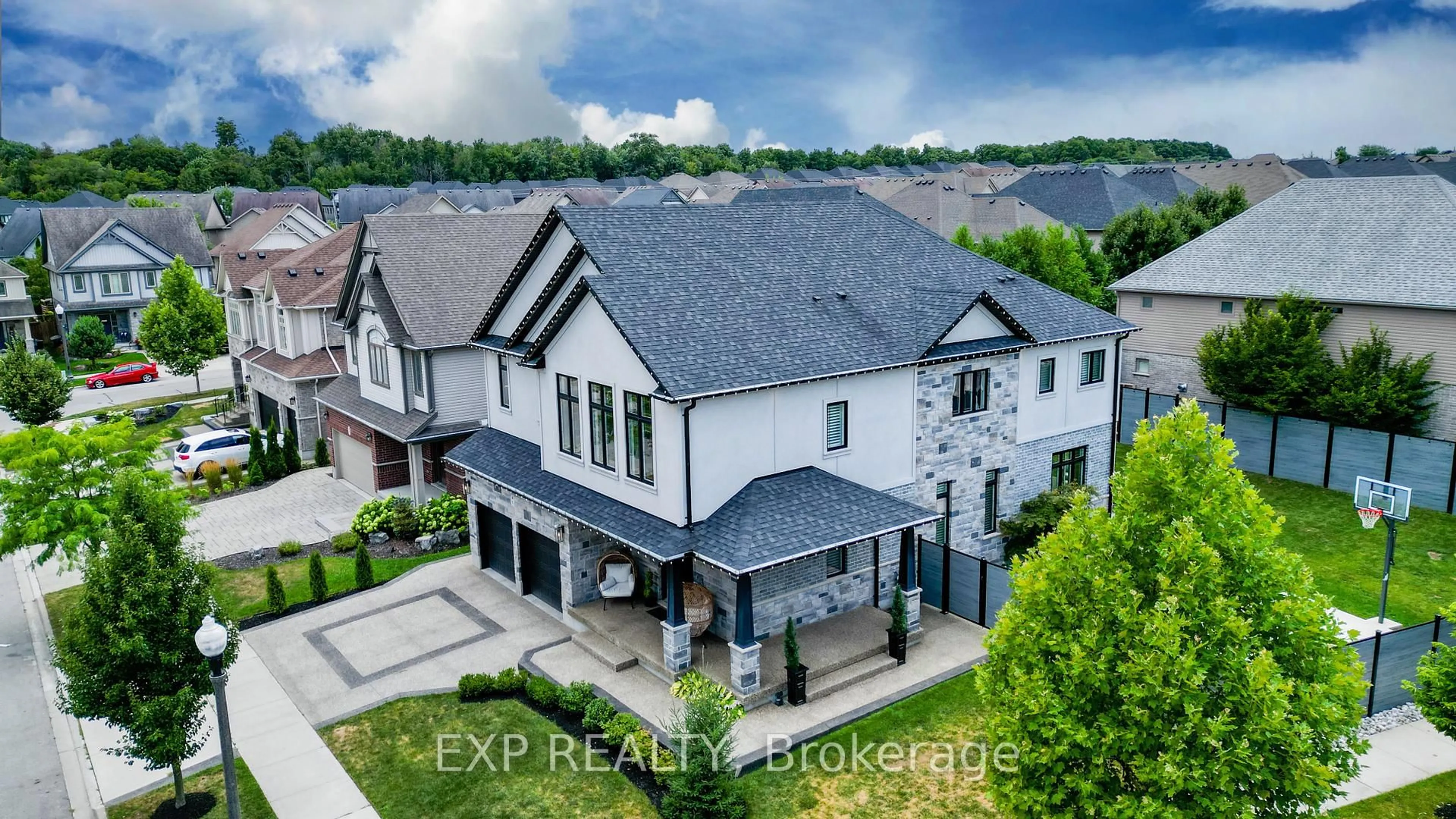 A pic from outside/outdoor area/front of a property/back of a property/a pic from drone, unknown for 11 Deer Creek St, Kitchener Ontario N2A 0E7