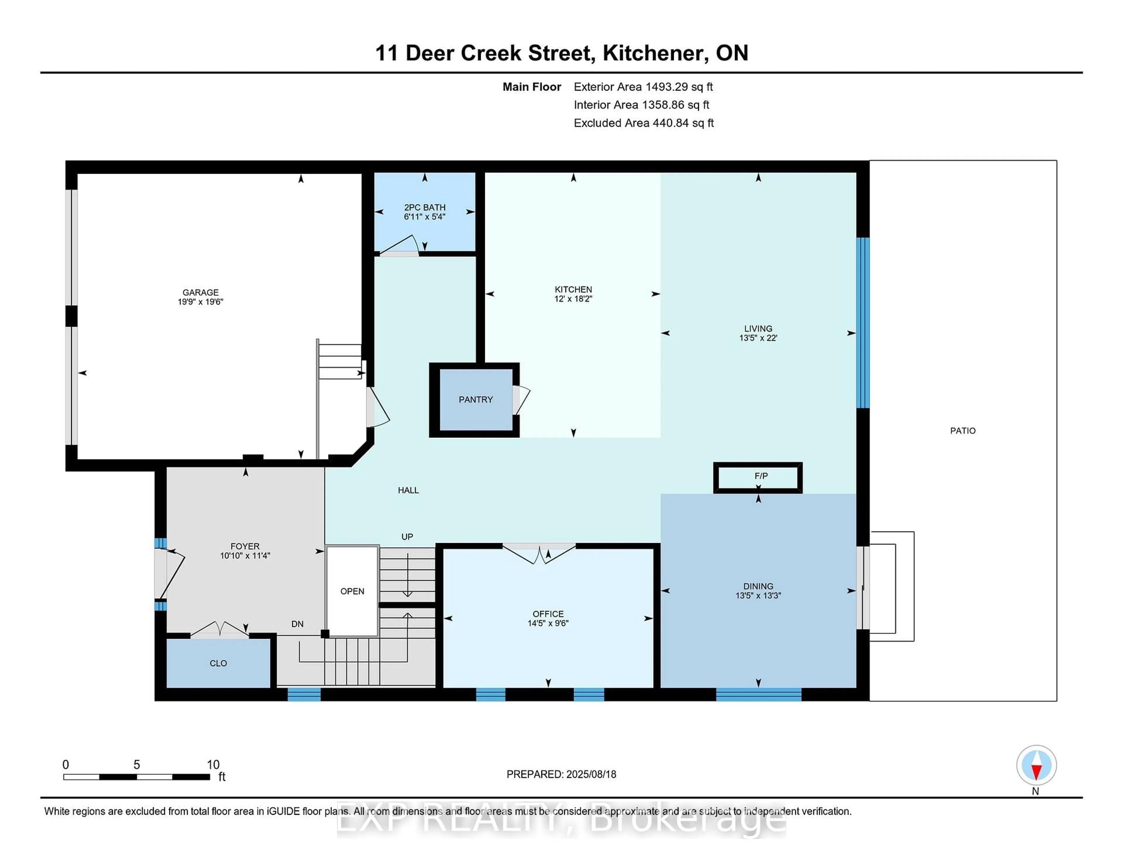 Floor plan for 11 Deer Creek St, Kitchener Ontario N2A 0E7
