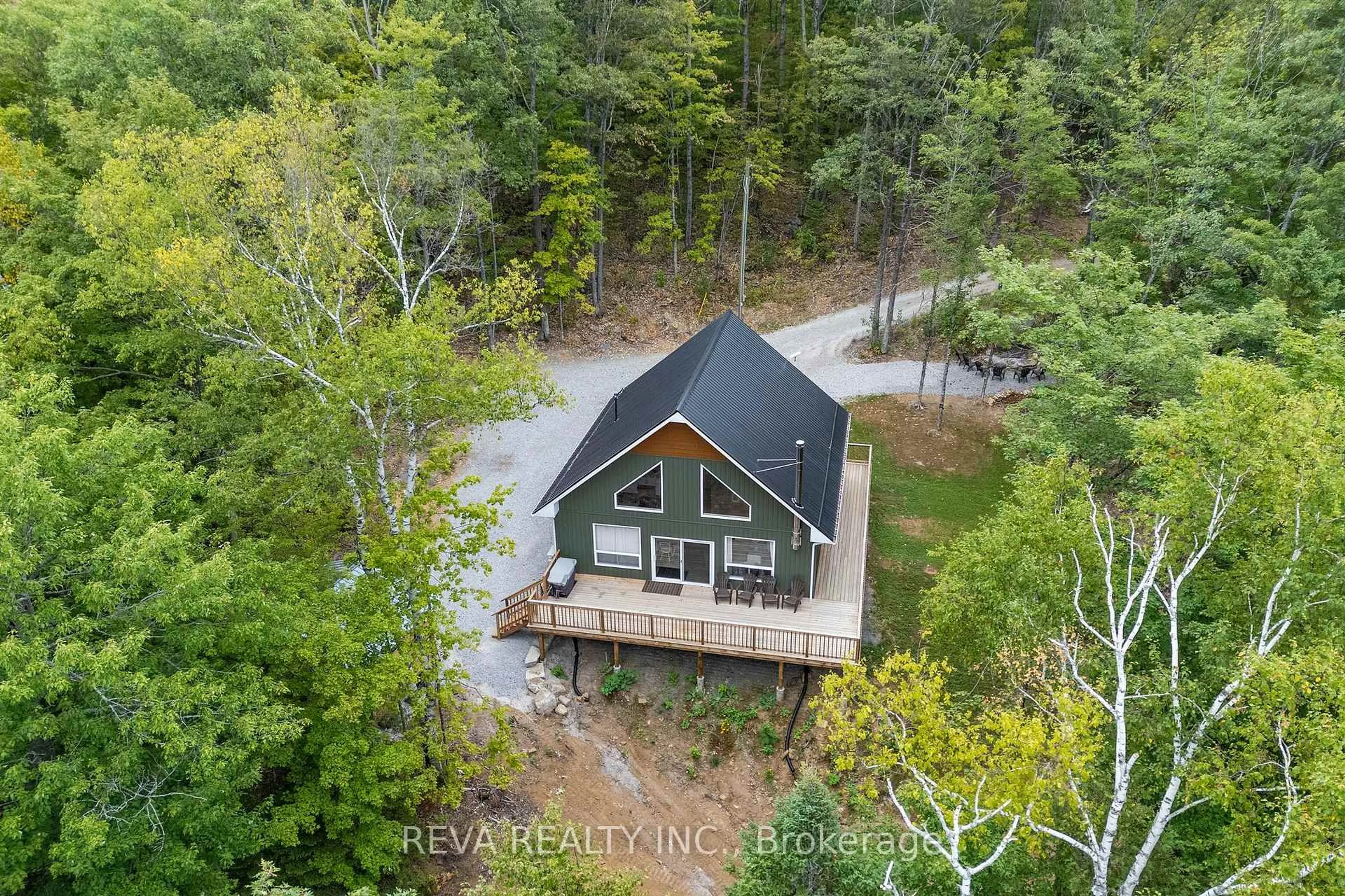 A pic from outside/outdoor area/front of a property/back of a property/a pic from drone, water/lake/river/ocean view for 864 Jeffrey Lake Rd, Bancroft Ontario K0L 1C0