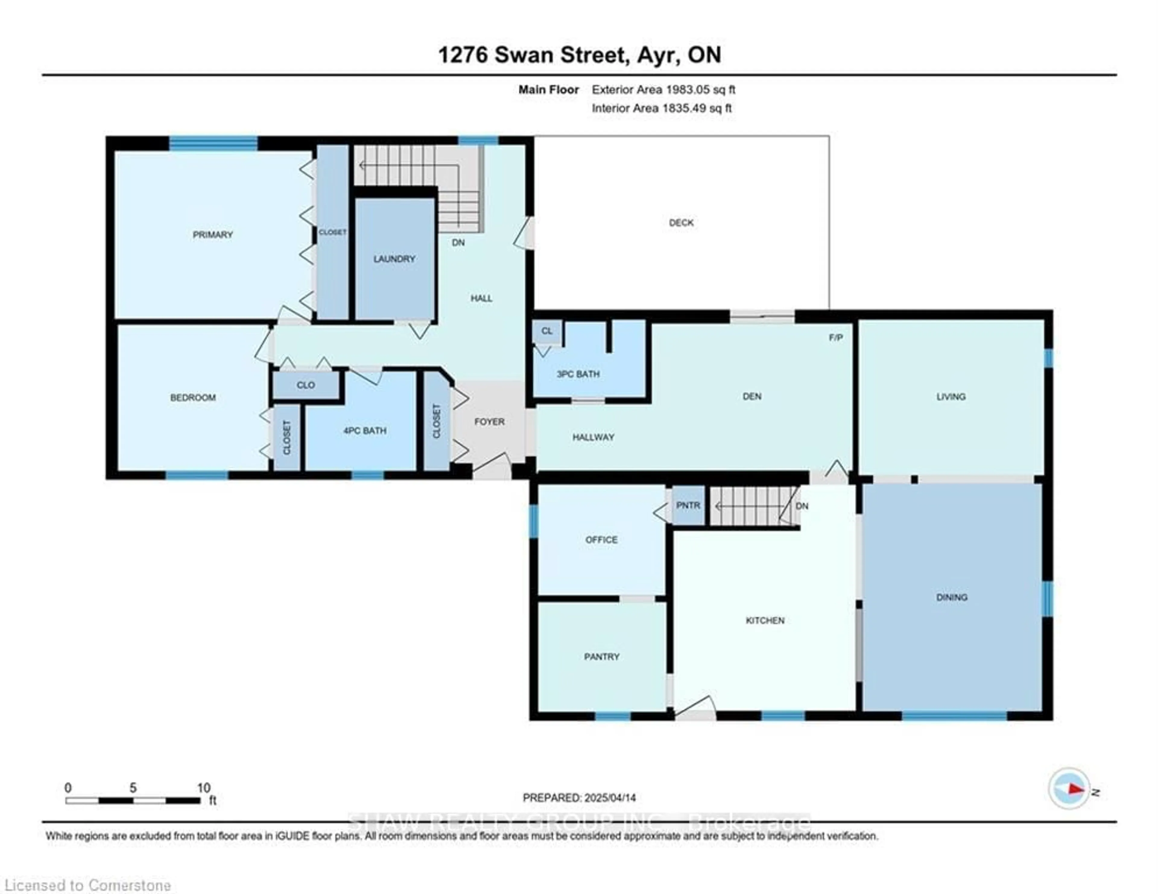 Floor plan for 1276 Swan St, North Dumfries Ontario N0B 1E0