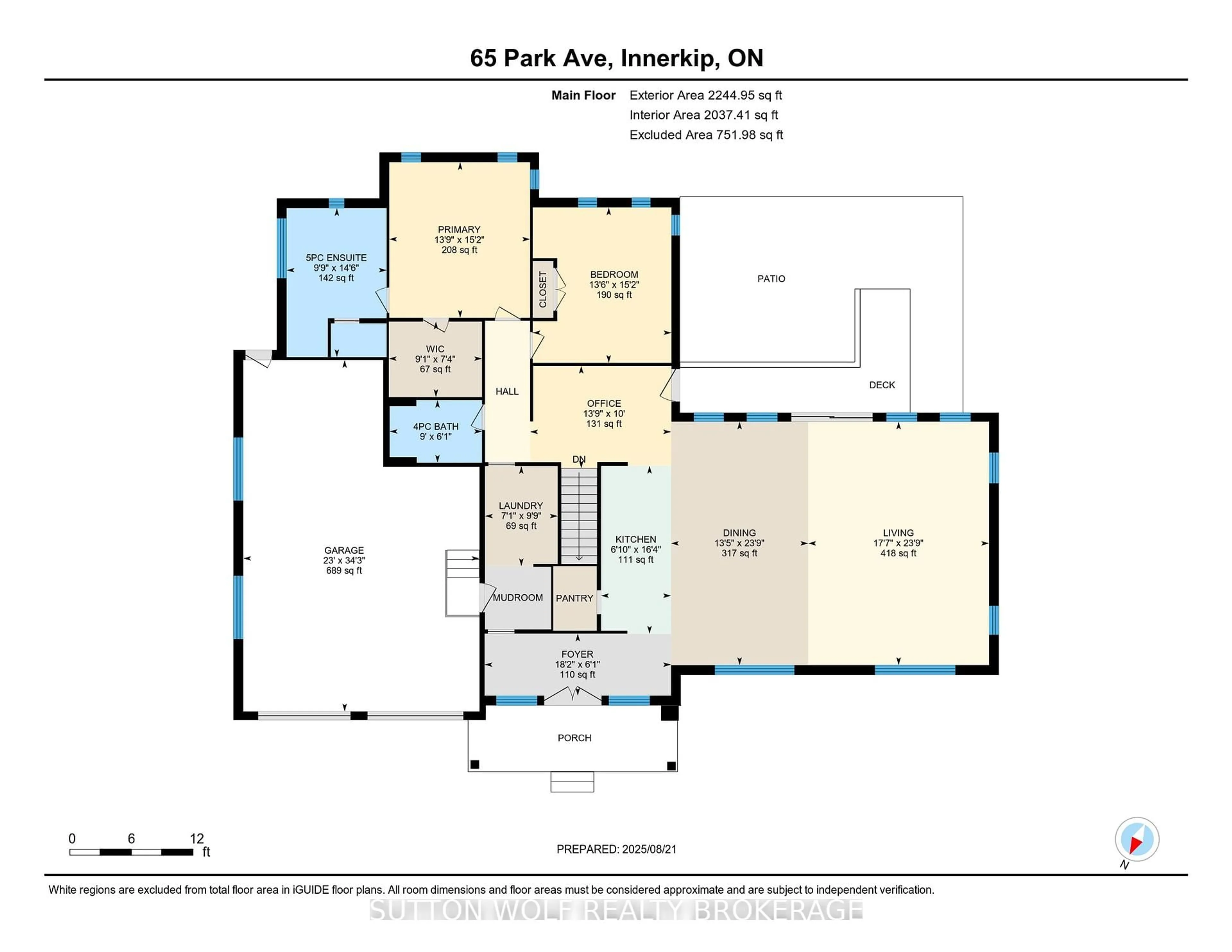 Floor plan for 65 Park Ave, East Zorra-Tavistock Ontario N0J 1M0