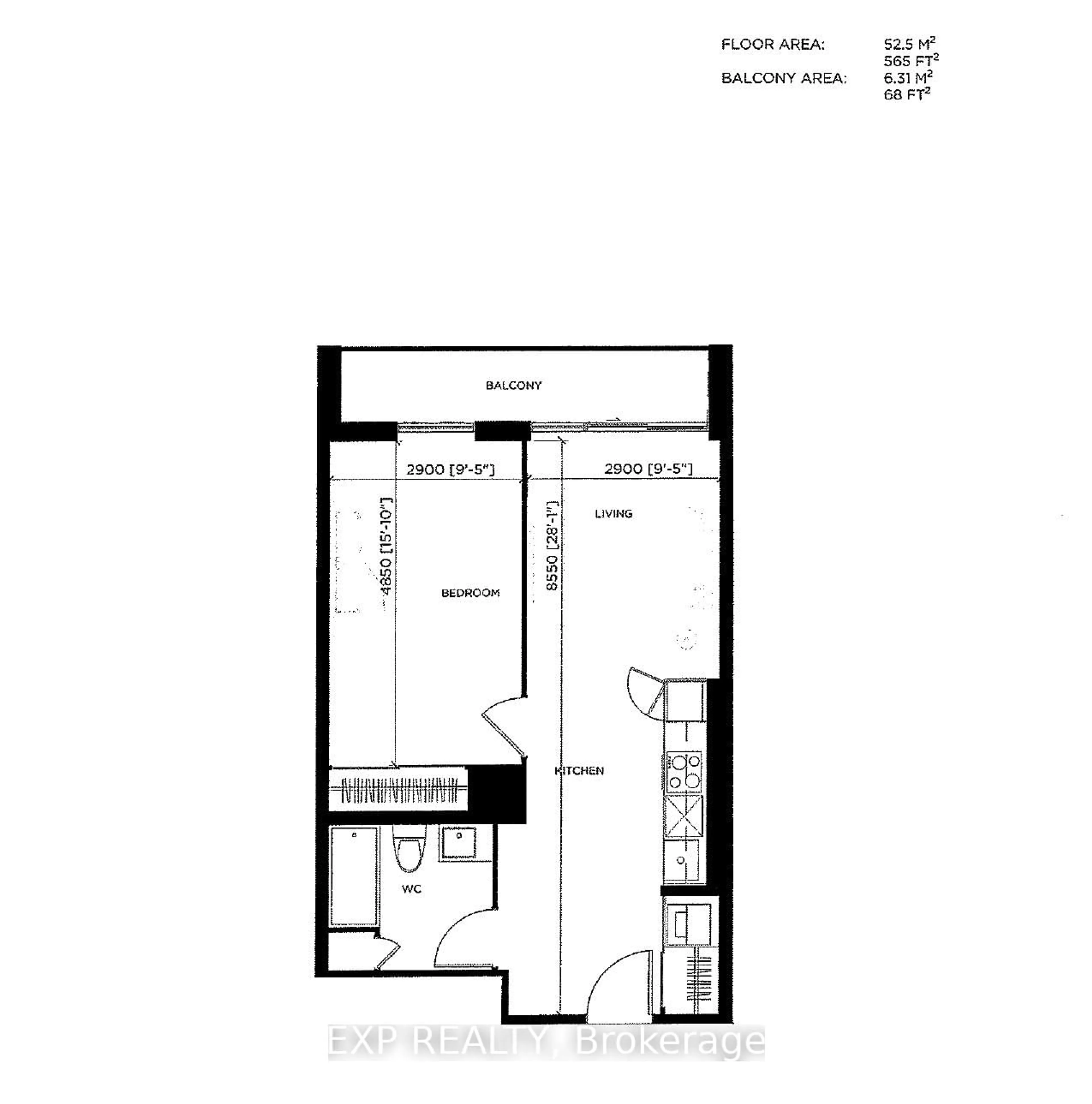 Floor plan for 2782 Barton St #410, Hamilton Ontario L8E 2J8