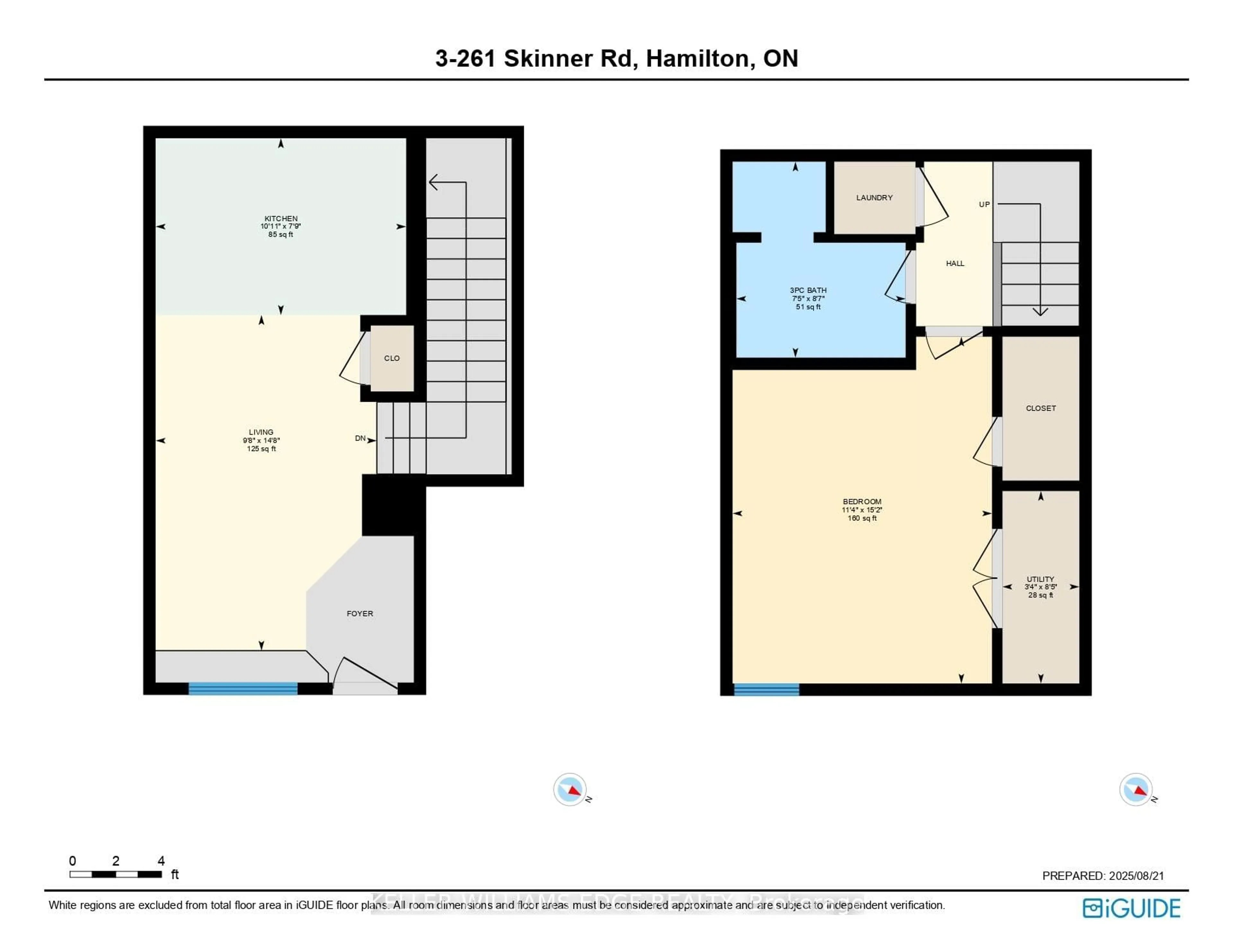 Floor plan for 261 Skinner Rd #3, Hamilton Ontario L8B 1W6