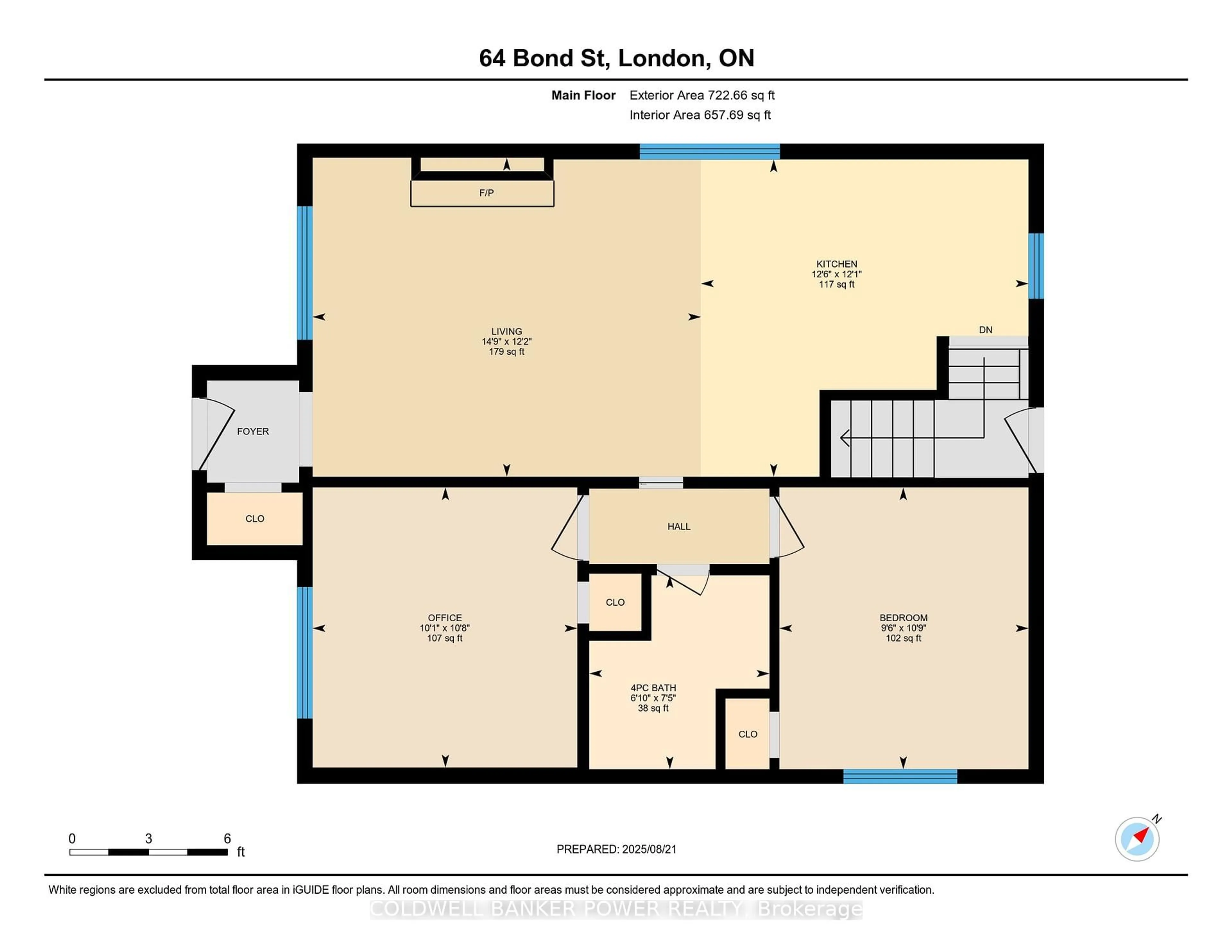 Floor plan for 64 Bond St, London South Ontario N6C 1W3