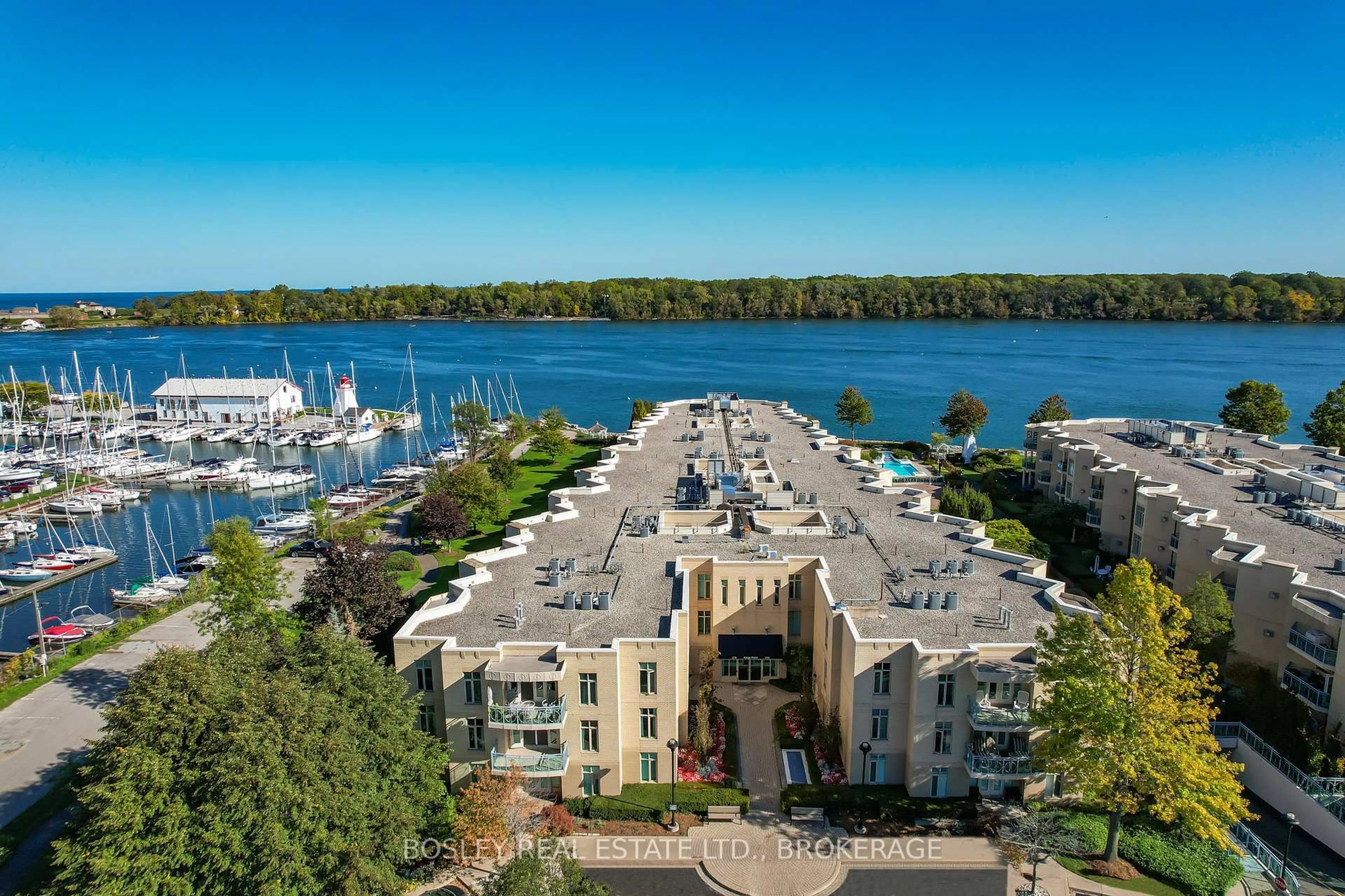 A pic from outside/outdoor area/front of a property/back of a property/a pic from drone, water/lake/river/ocean view for 215 Ricardo St #205, Niagara-on-the-Lake Ontario L0S 1J0