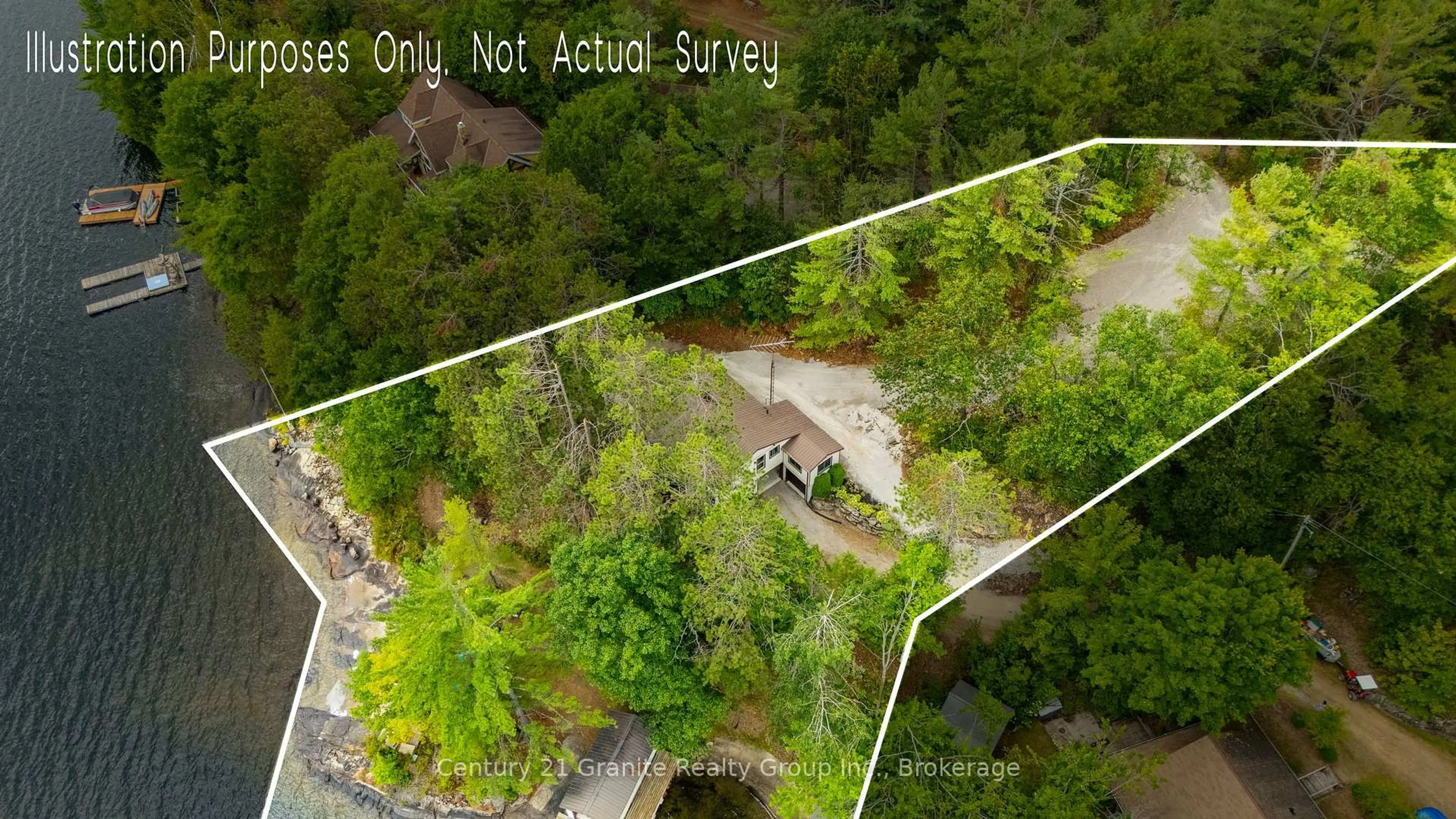 A pic from outside/outdoor area/front of a property/back of a property/a pic from drone, forest/trees view for 1031 Statesman Dr, Minden Hills Ontario K0M 2K0