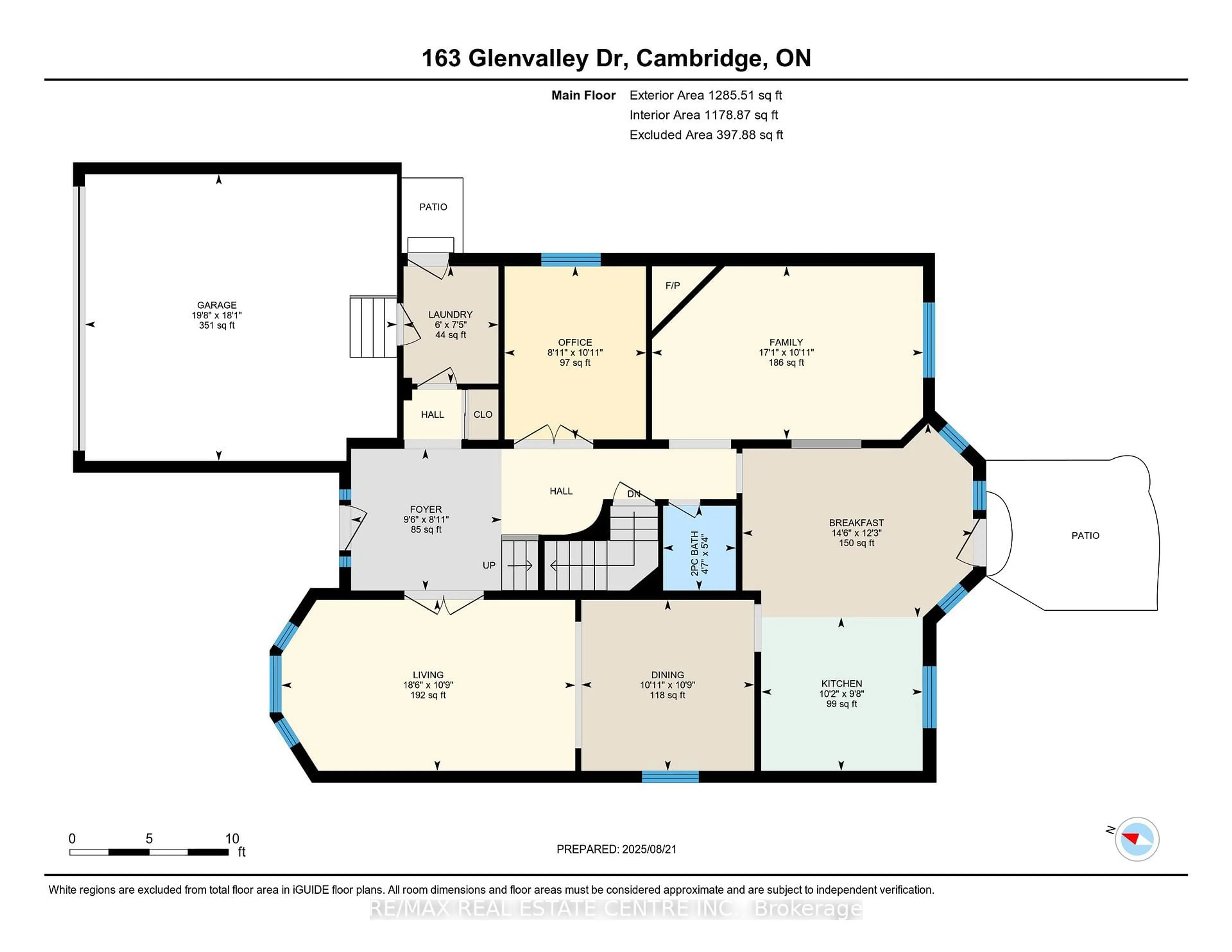 Floor plan for 163 GLENVALLEY Dr, Cambridge Ontario N1T 1R1