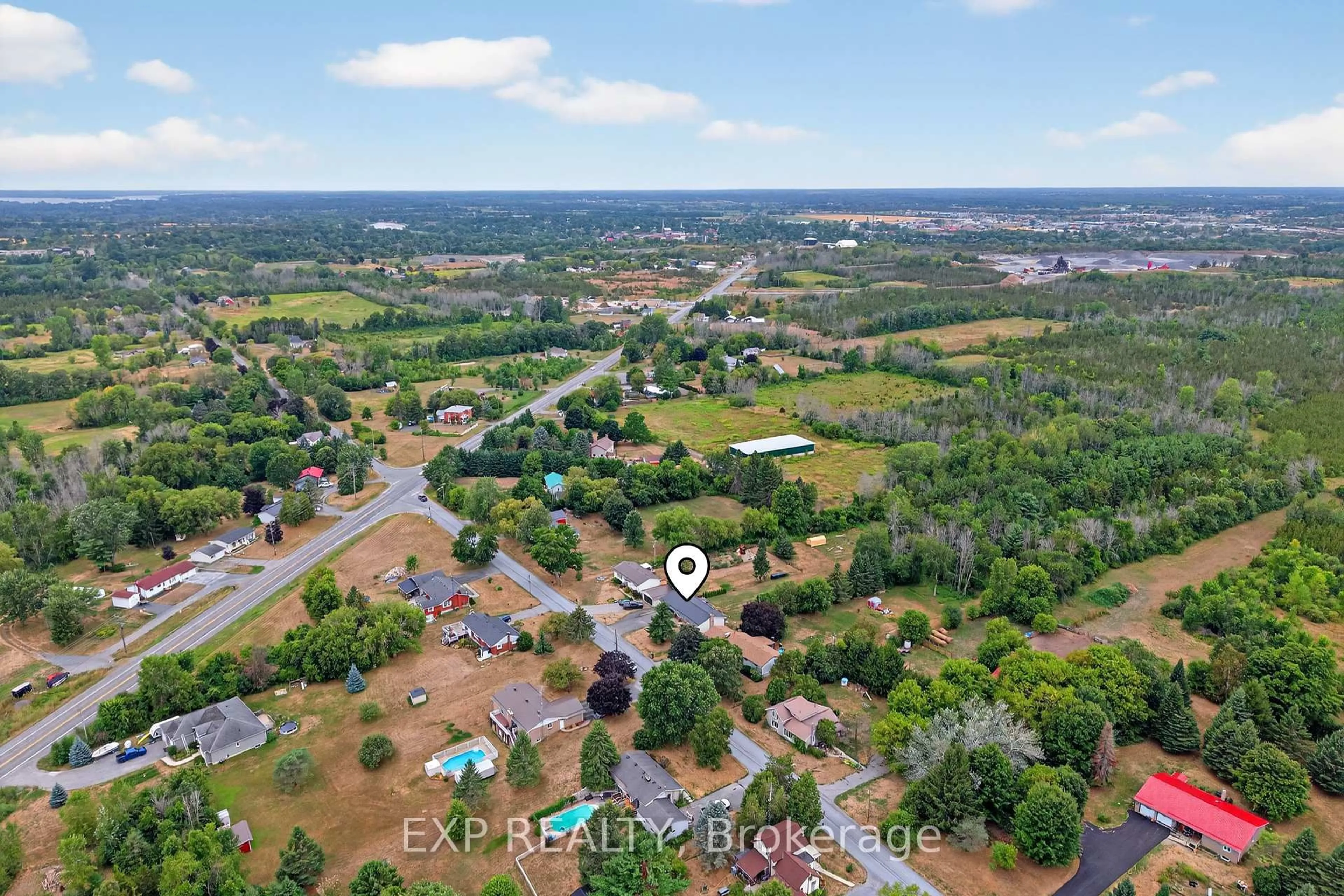 A pic from outside/outdoor area/front of a property/back of a property/a pic from drone, forest/trees view for 3110 Switzerville Rd, Greater Napanee Ontario K7R 3K9