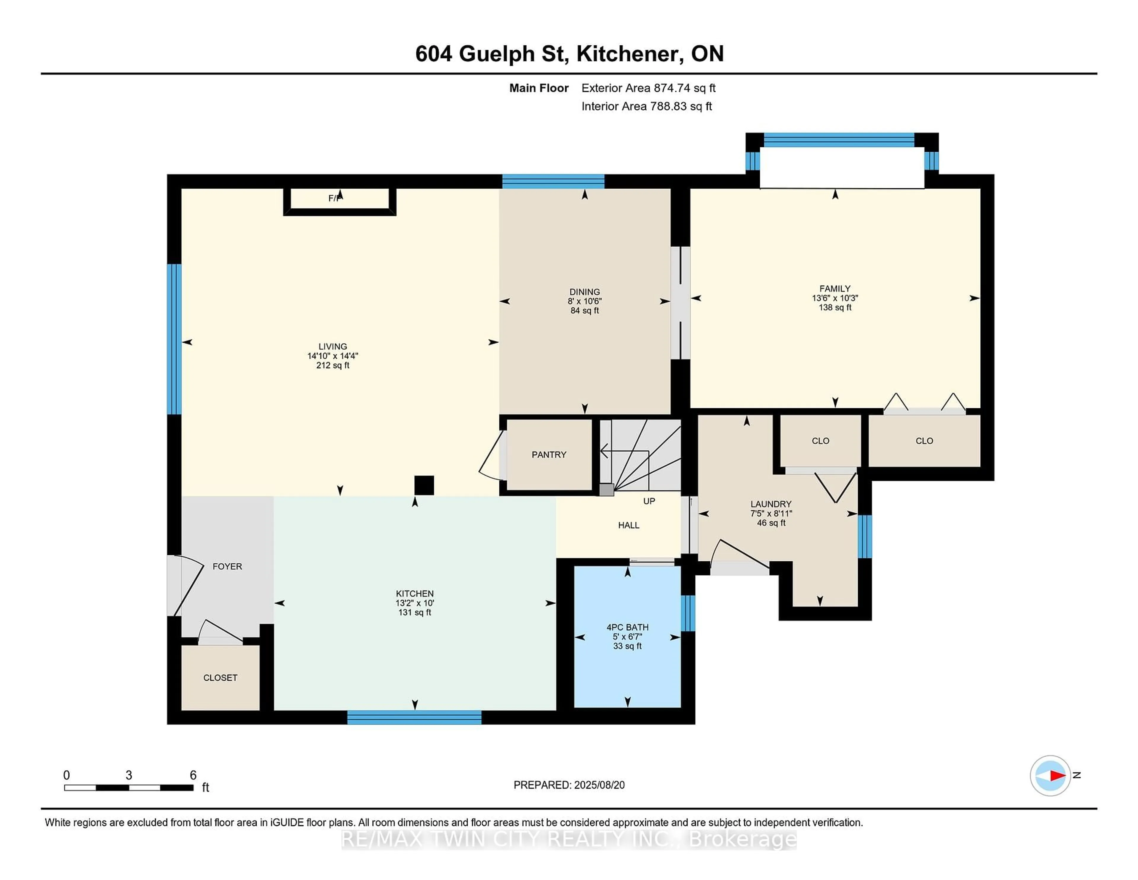 Floor plan for 604 Guelph St, Kitchener Ontario N2H 5Y6