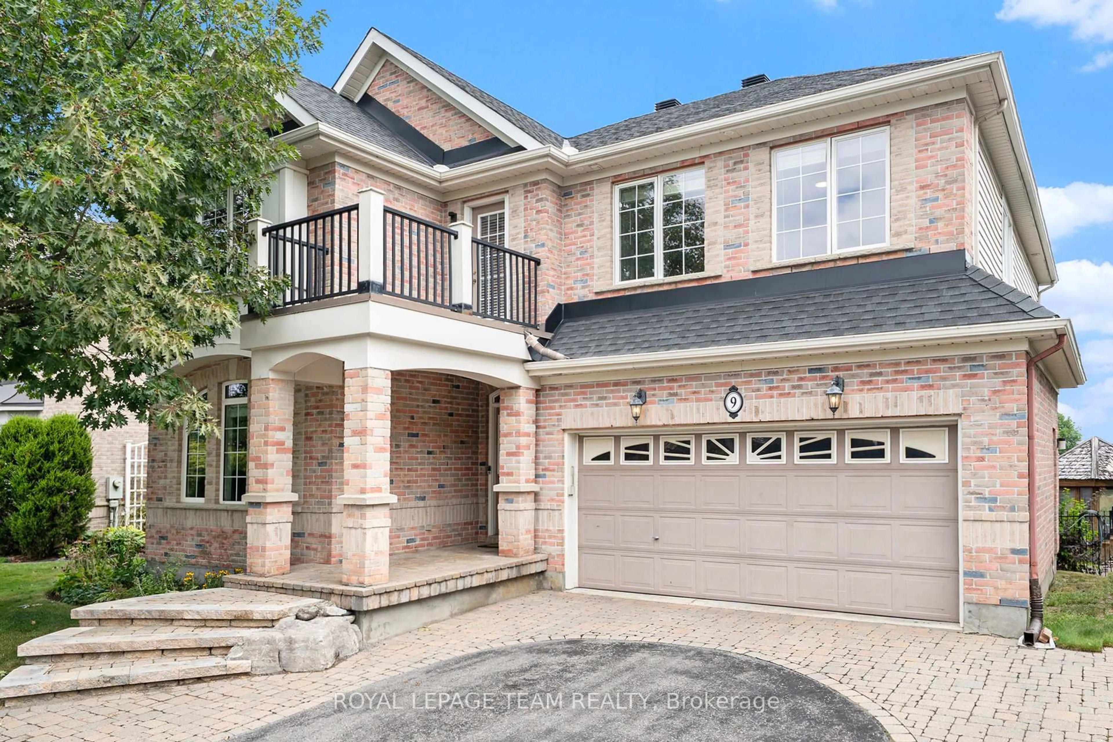 Home with brick exterior material, street for 9 Fencerow Way, Nepean Ontario K2J 4X8