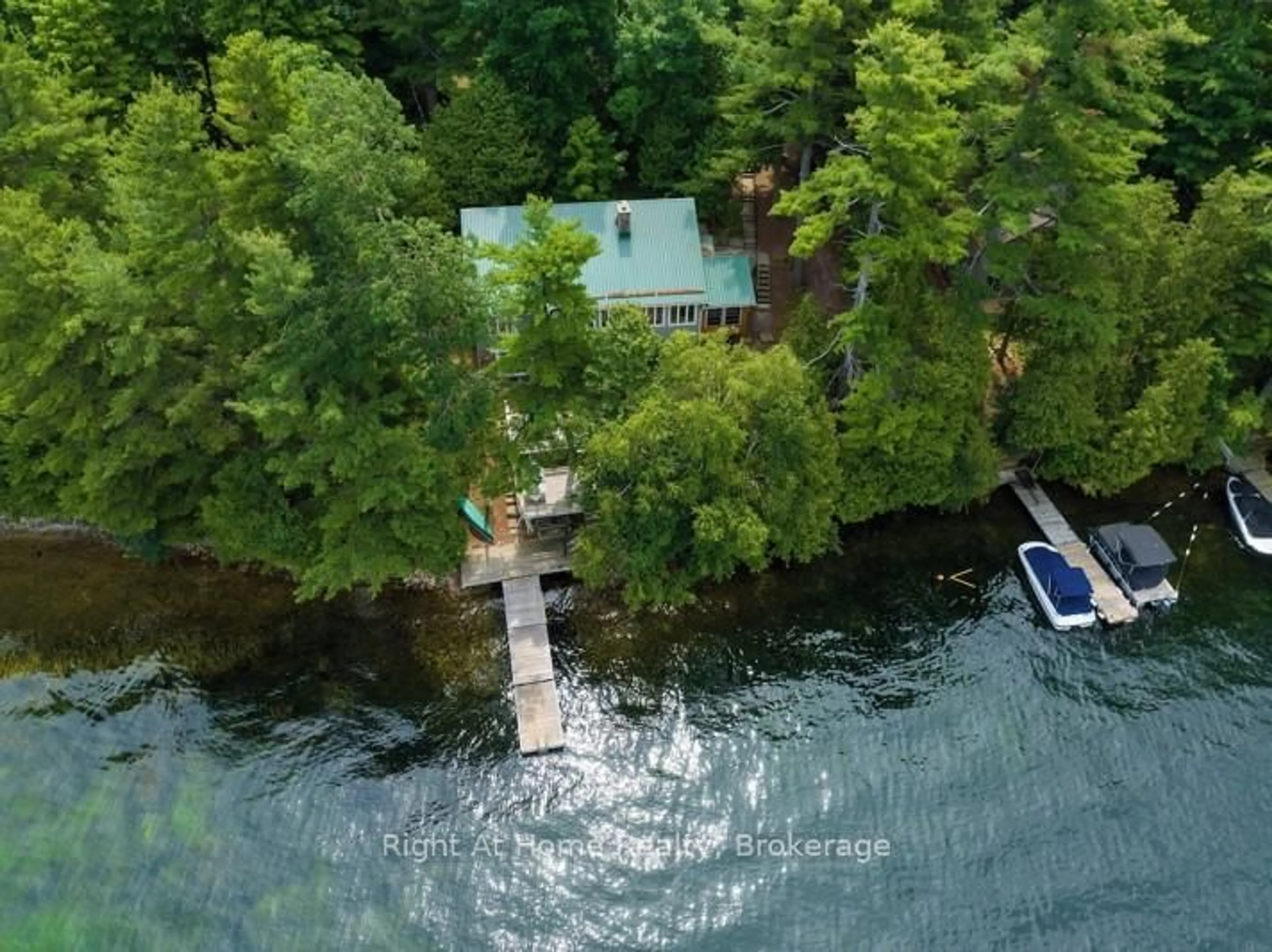 A pic from outside/outdoor area/front of a property/back of a property/a pic from drone, water/lake/river/ocean view for 4352 R43 Rd, Rideau Lakes Ontario K0G 1V0