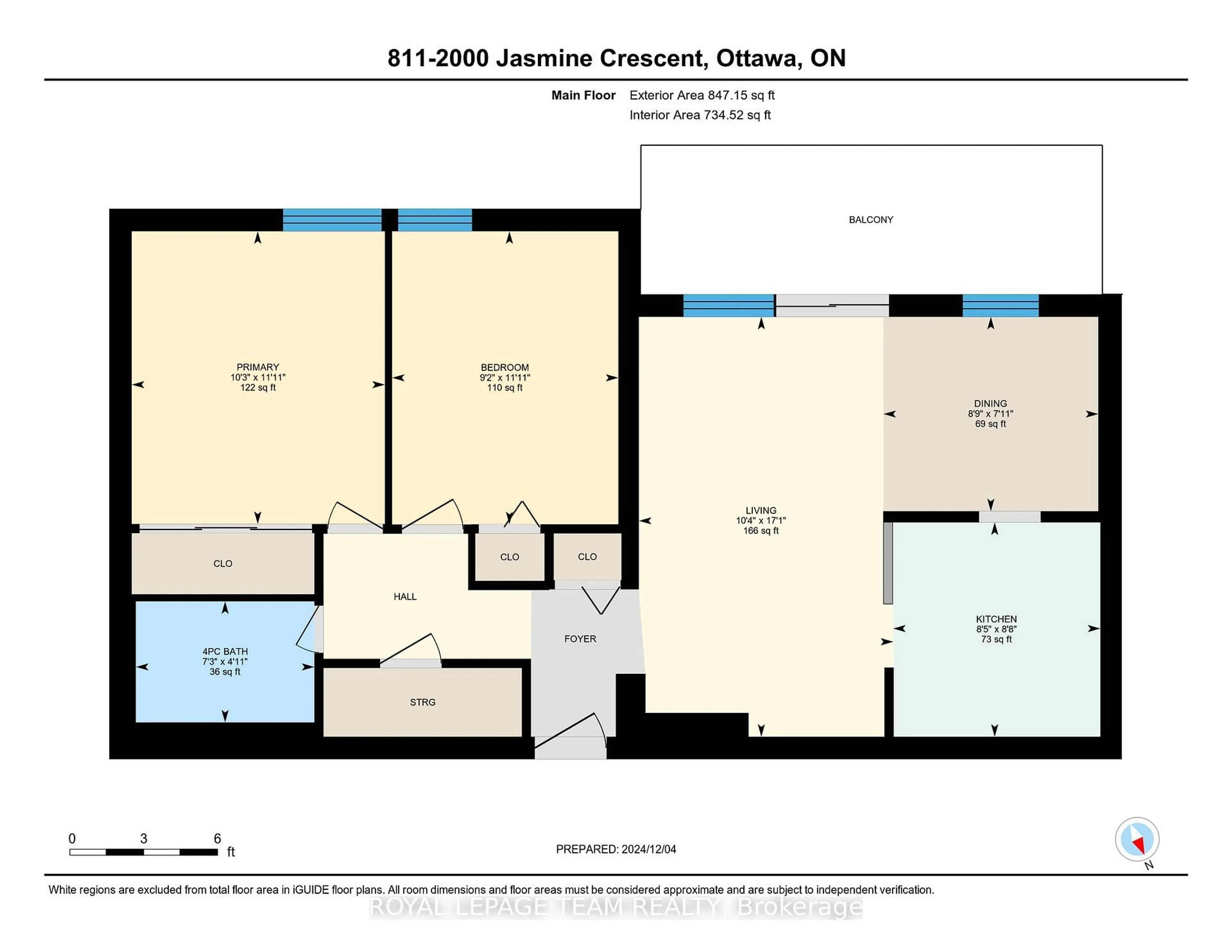 Floor plan for 2000 Jasmine Cres #811, Ottawa Ontario K1J 8K4