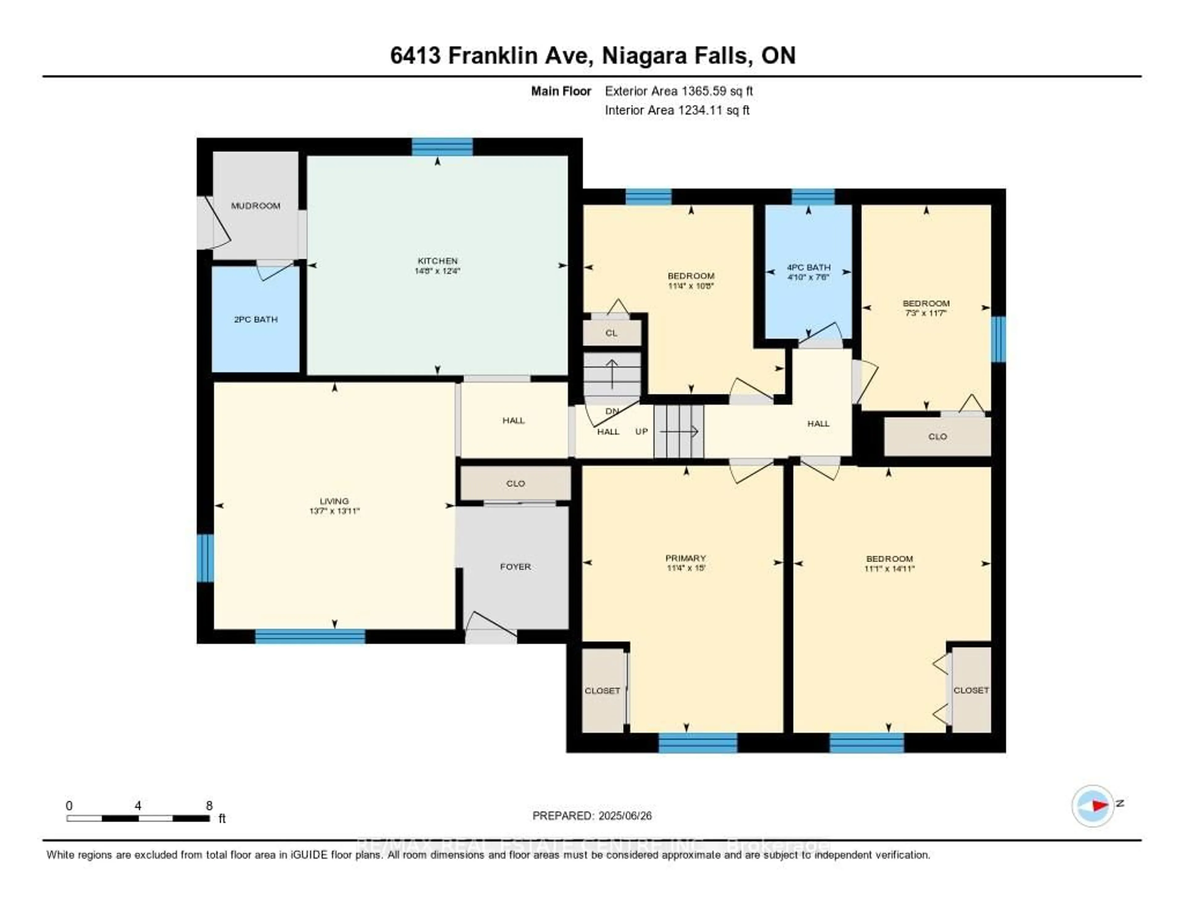 Floor plan for 6413 Franklin Ave, Niagara Falls Ontario L2G 4Z6