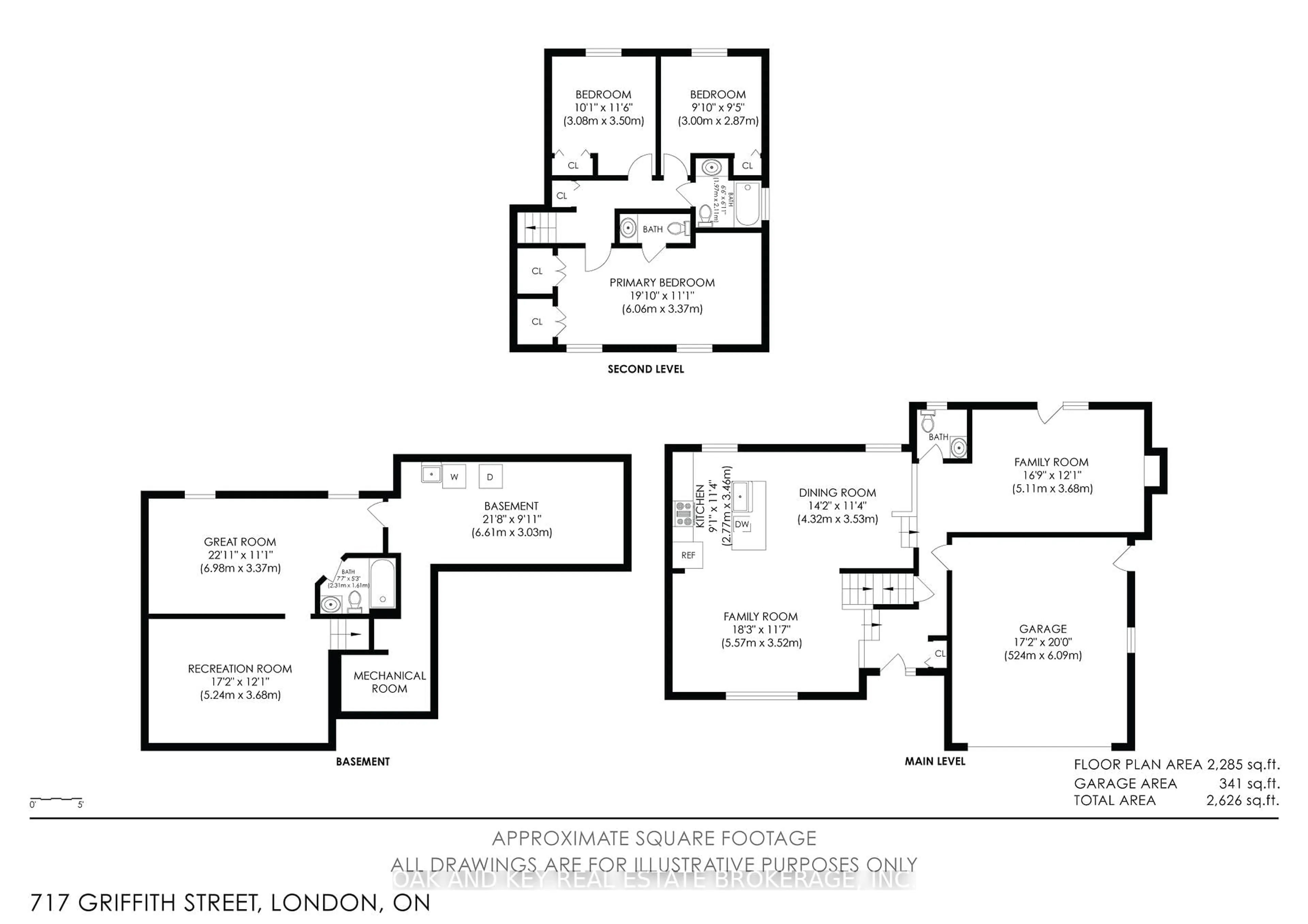 Floor plan for 717 Griffith St, London South Ontario N6K 3A6