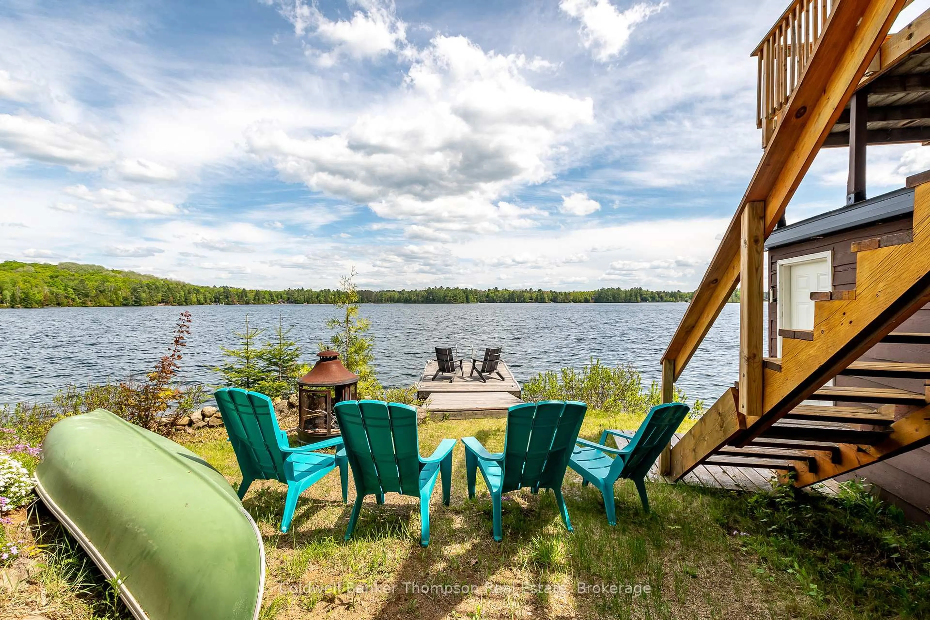 Patio, water/lake/river/ocean view for 57 Mayflower Lane, Perry Ontario P0A 1J0