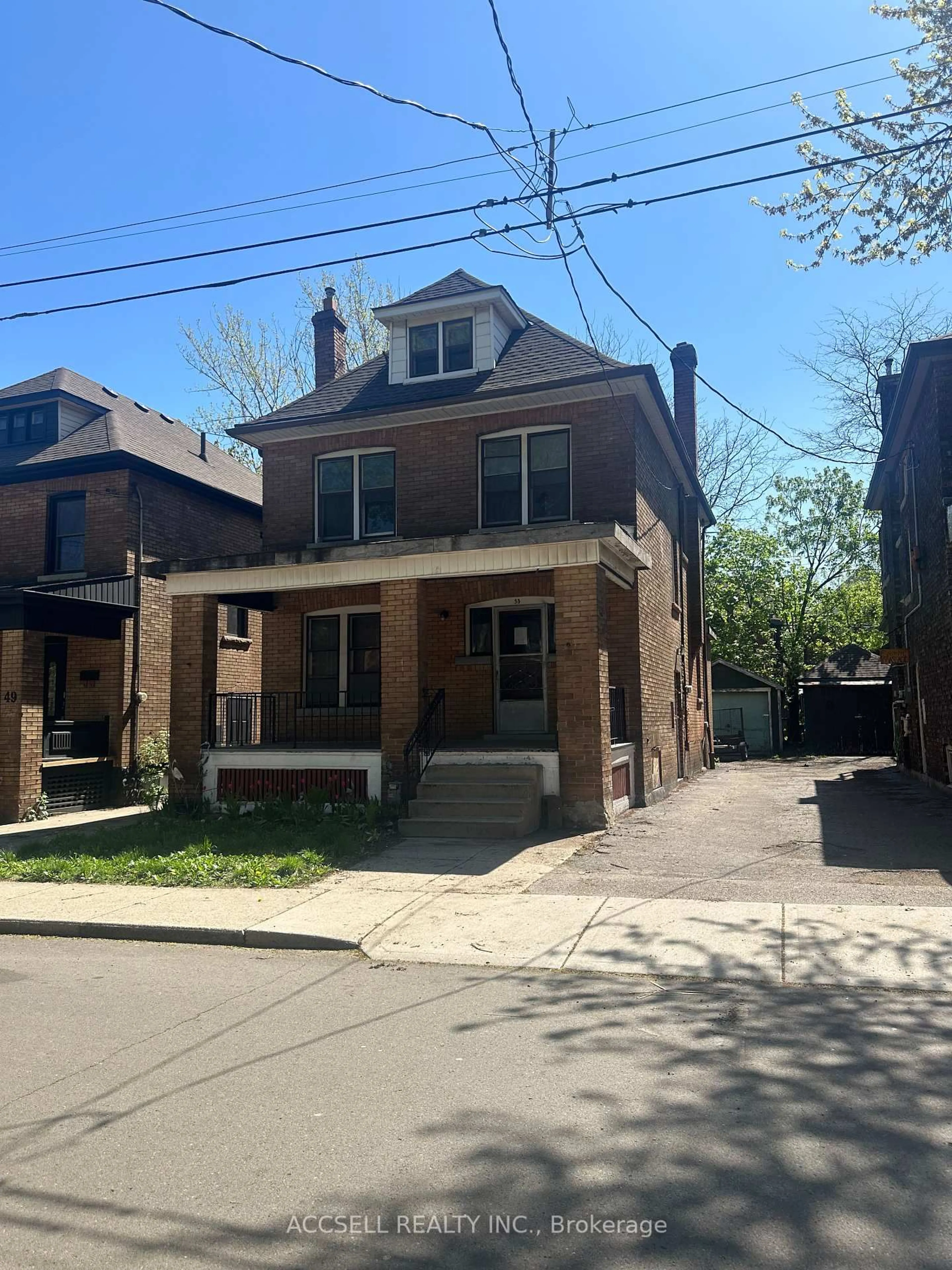 Home with brick exterior material, street for 53 Carrick Ave, Hamilton Ontario L8M 2W4