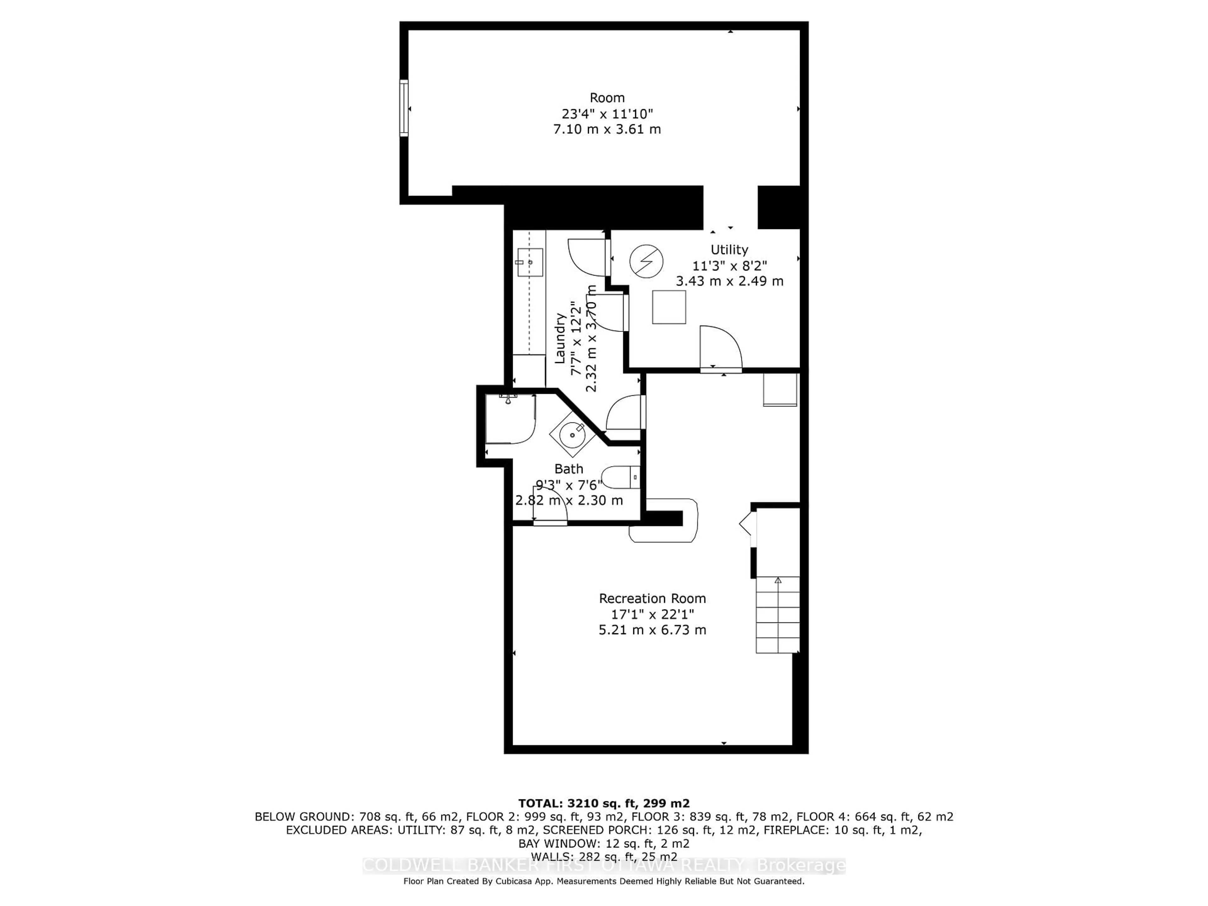 Floor plan for 79 Ossington Ave, Ottawa Ontario K1S 3B5