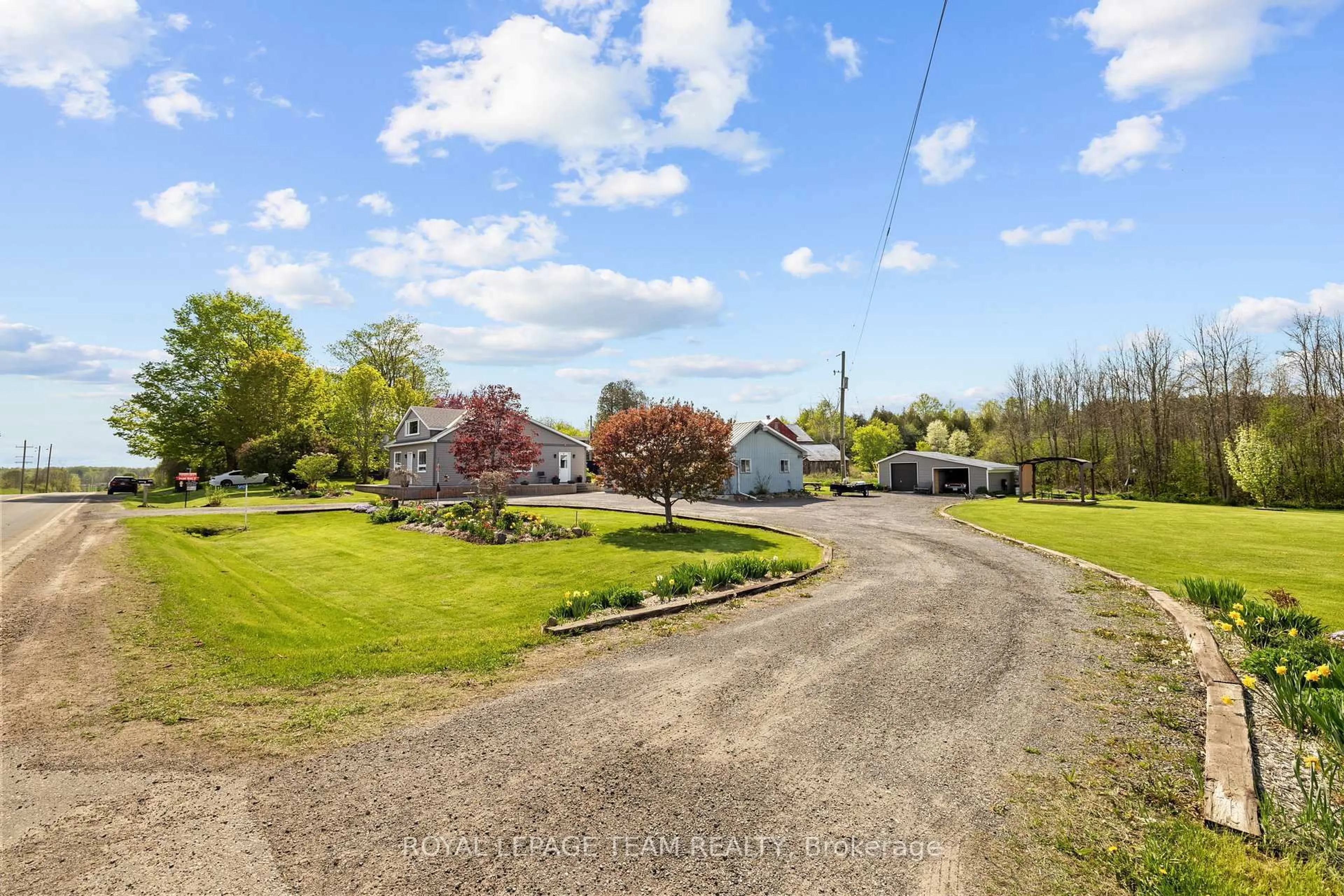 A pic from outside/outdoor area/front of a property/back of a property/a pic from drone, water/lake/river/ocean view for 3410 County 21 Rd, Edwardsburgh/Cardinal Ontario K0E 1X0