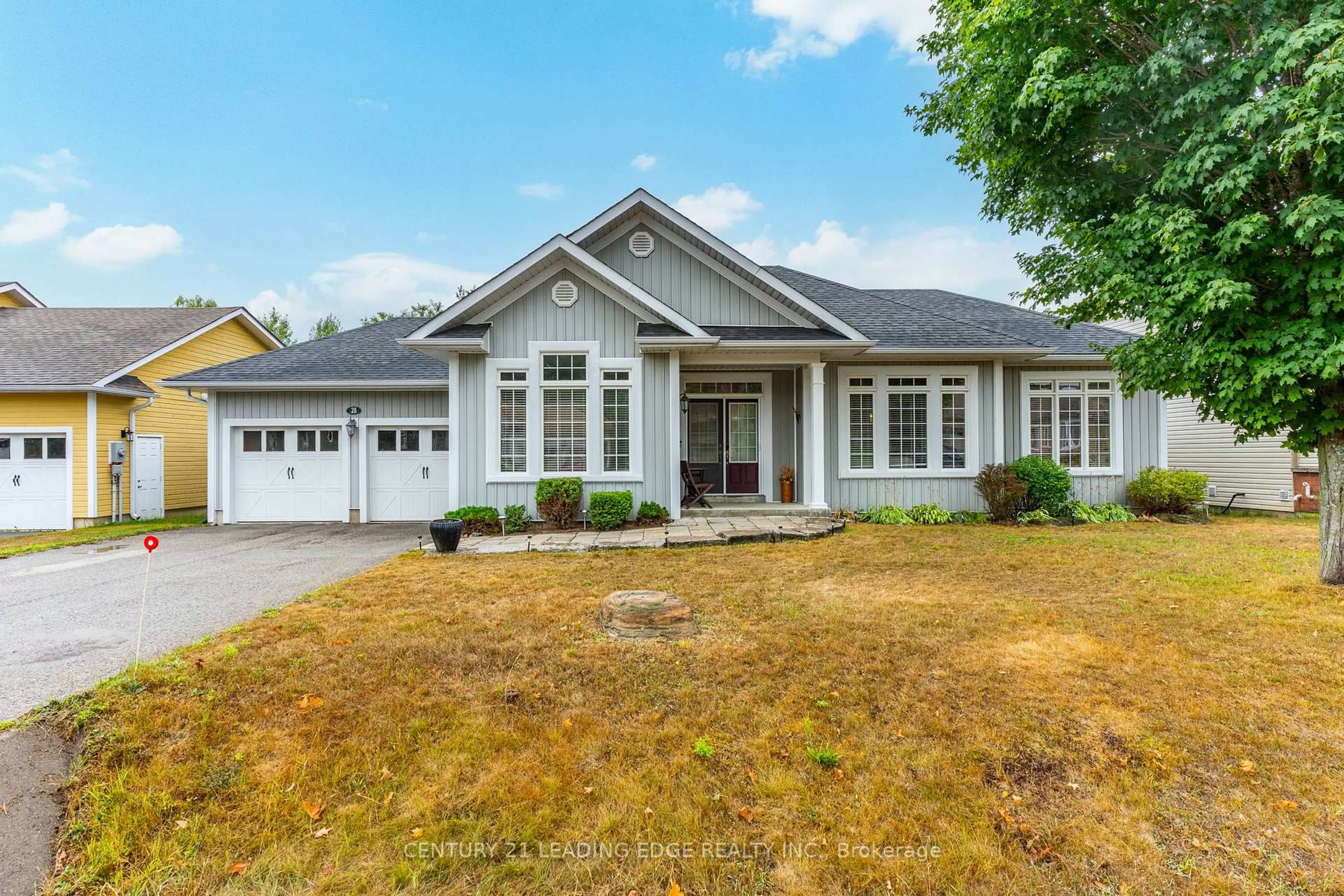 Home with vinyl exterior material, street for 28 Windover Dr, Minden Hills Ontario K0M 2K0