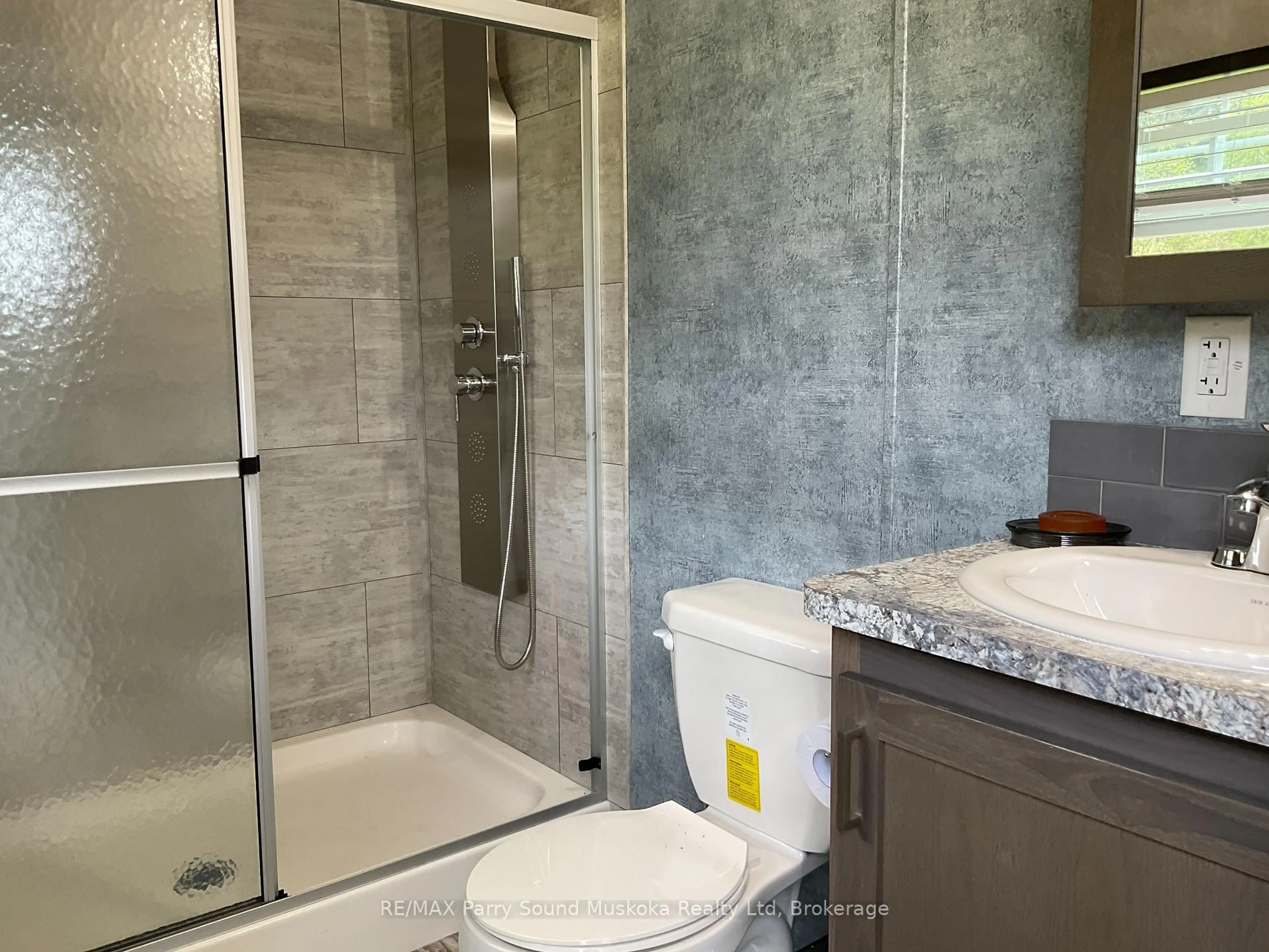 Contemporary bathroom, ceramic/tile floor for 26 Rupert Rd, Parry Sound Remote Area Ontario P0H 1A0