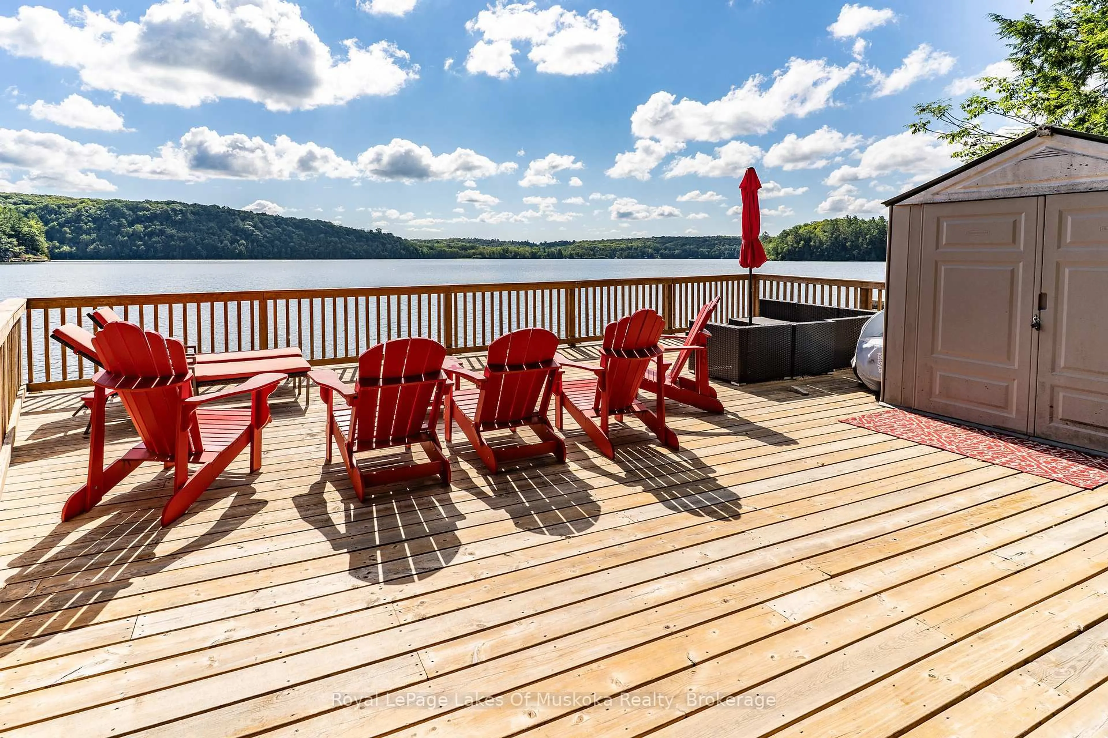 Patio, water/lake/river/ocean view for 1023 Carlo Enterprise Rd #16, Muskoka Lakes Ontario P0B 1M0