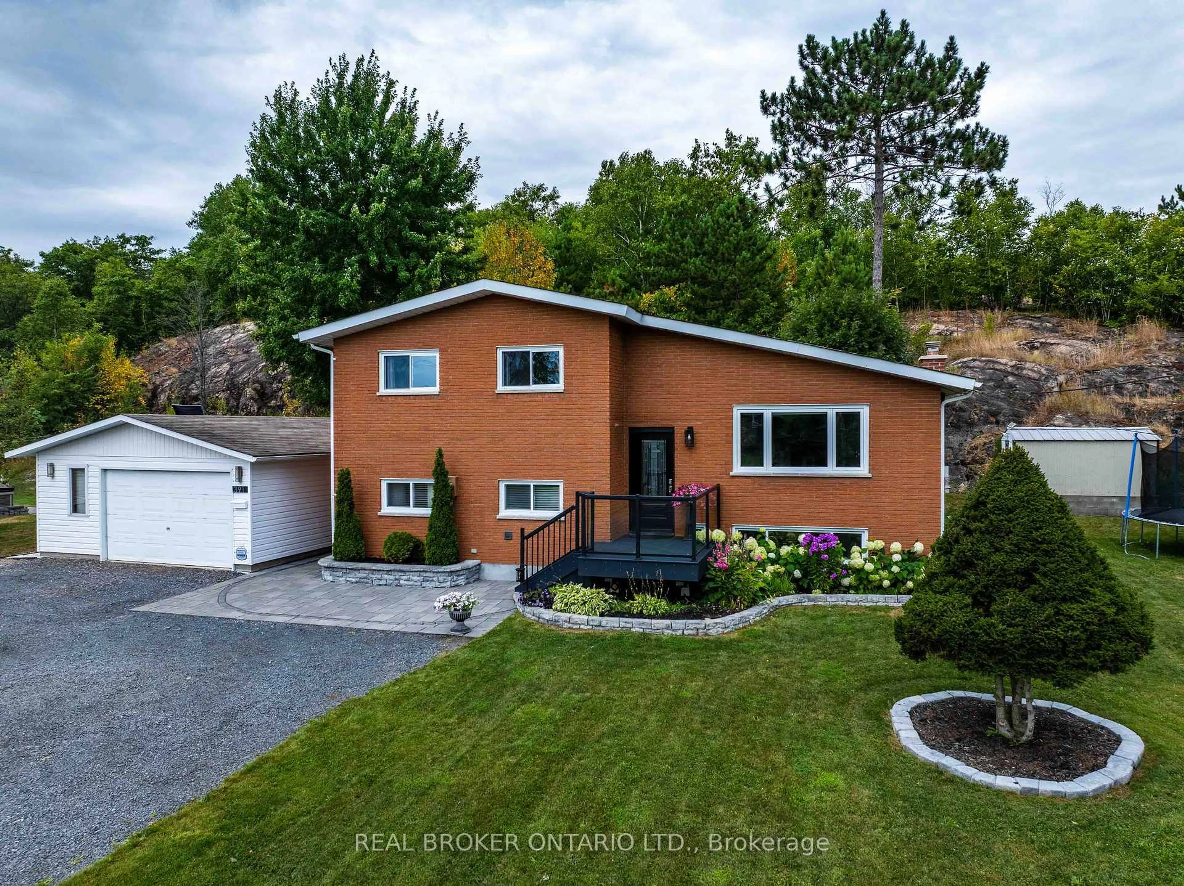 A pic from outside/outdoor area/front of a property/back of a property/a pic from drone, unknown for 391 Harrison Dr, Greater Sudbury Ontario P3E 5E1