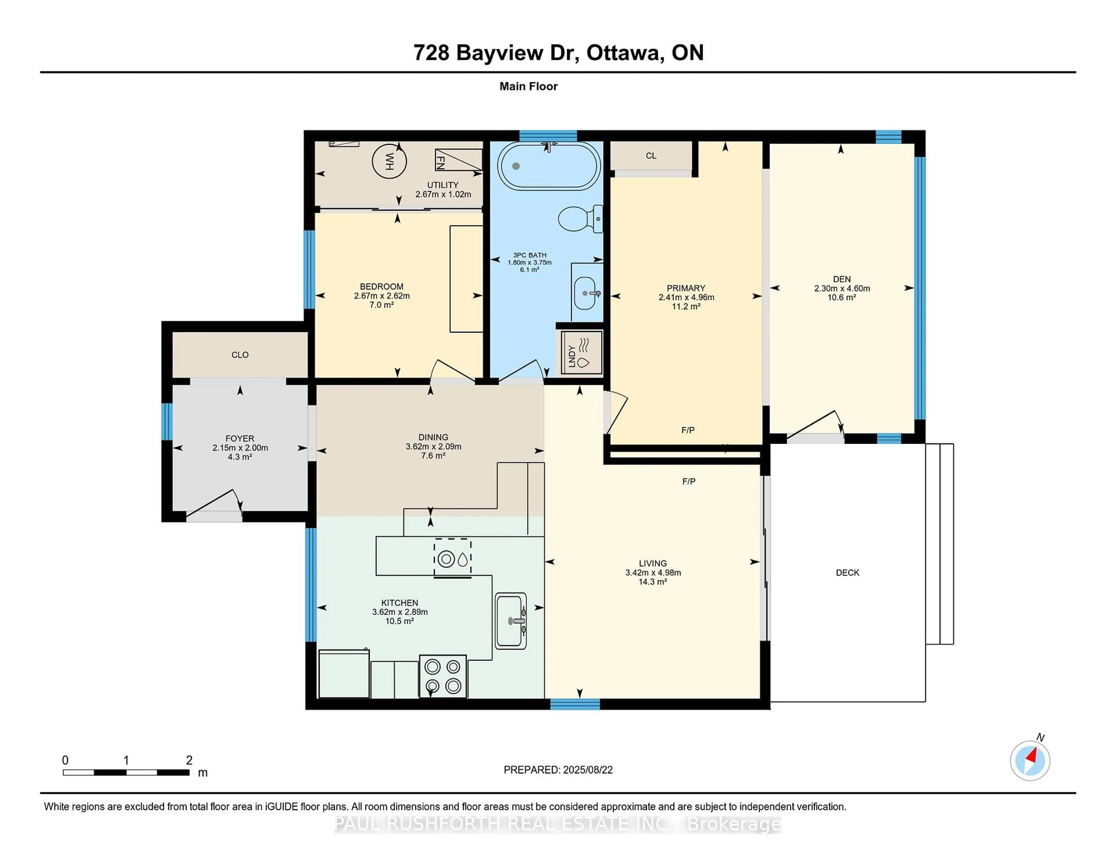 Floor plan for 728 Bayview Dr, Ottawa Ontario K0A 3M0