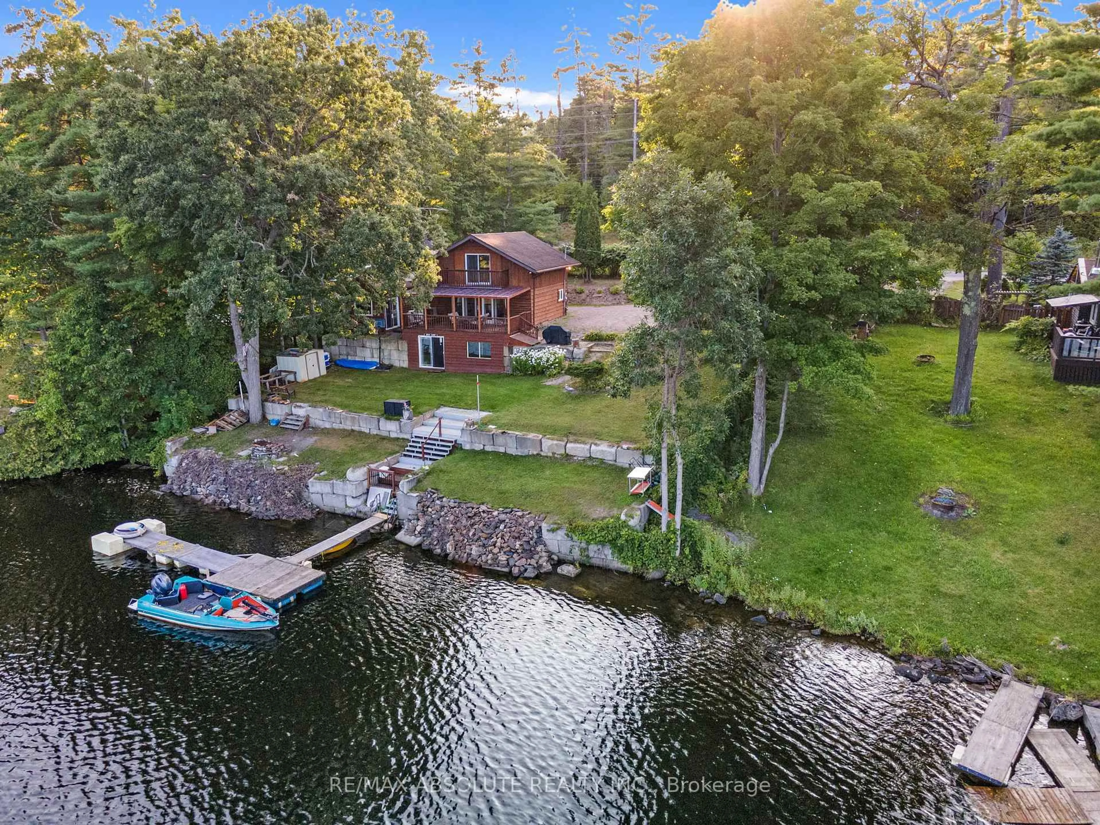 A pic from outside/outdoor area/front of a property/back of a property/a pic from drone, water/lake/river/ocean view for 3577 CALABOGIE Rd, Calabogie Ontario K0J 1H0