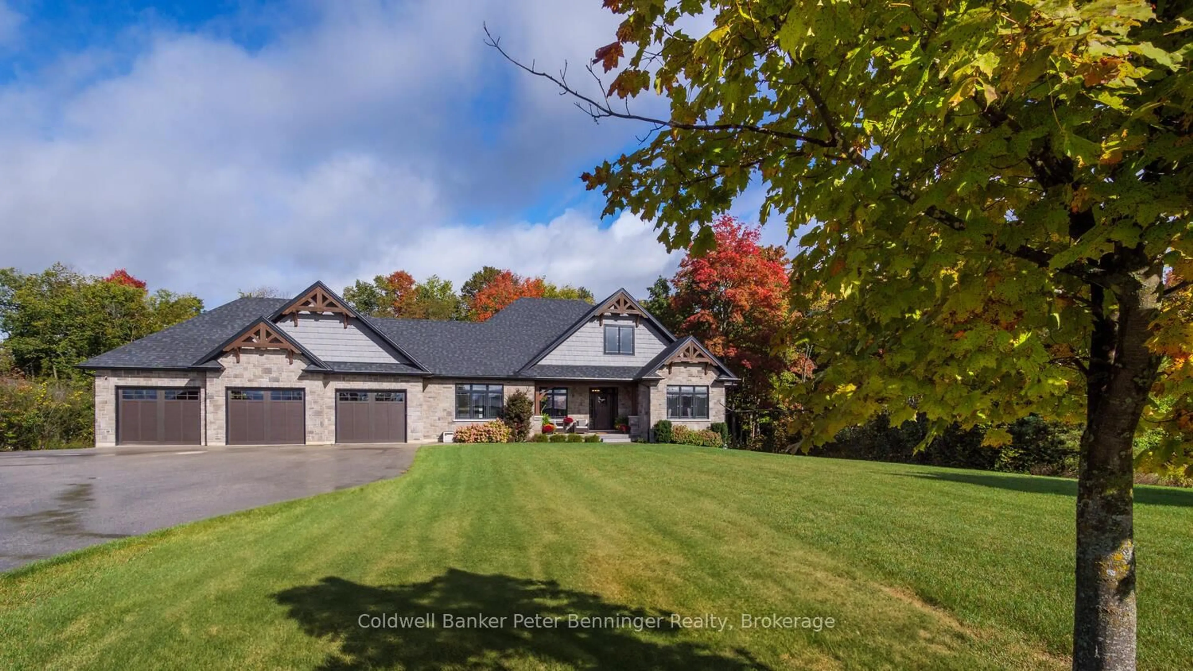 A pic from outside/outdoor area/front of a property/back of a property/a pic from drone, street for 132 Marshall Heights Rd, West Grey Ontario N0G 1R0