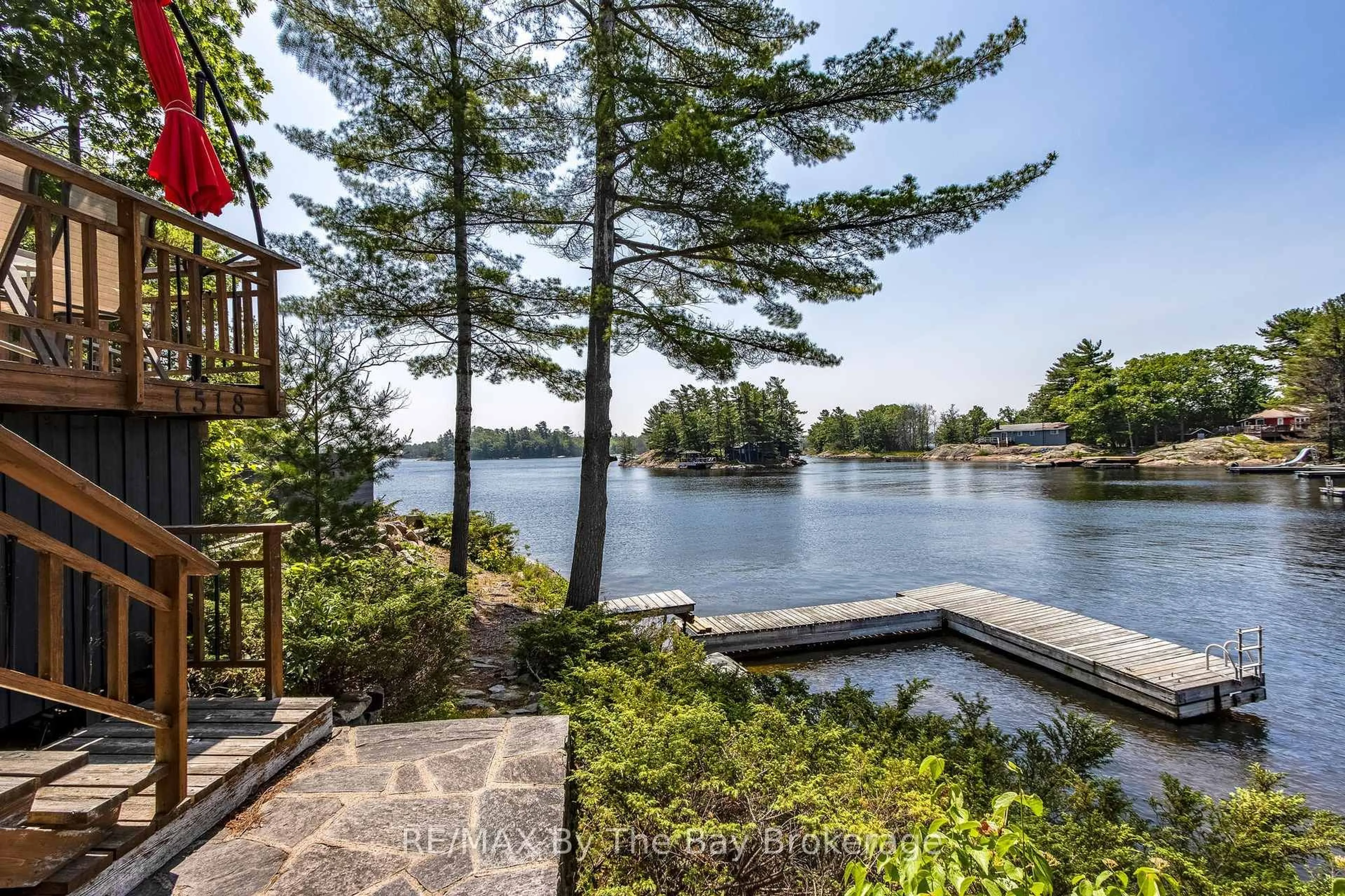 Patio, water/lake/river/ocean view for 1518 Island 1040, Georgian Bay Ontario P0E 1E0