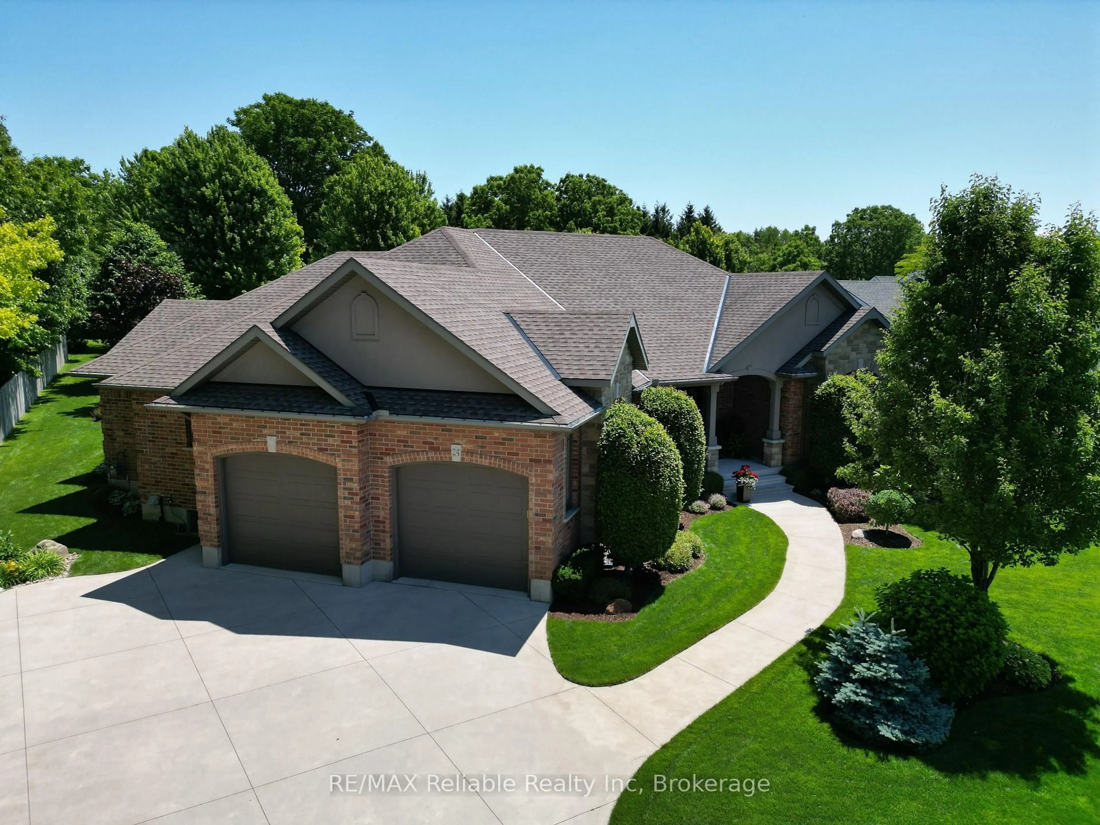 Home with brick exterior material, street for 24 Carriage Lane, Bluewater Ontario N0M 1G0