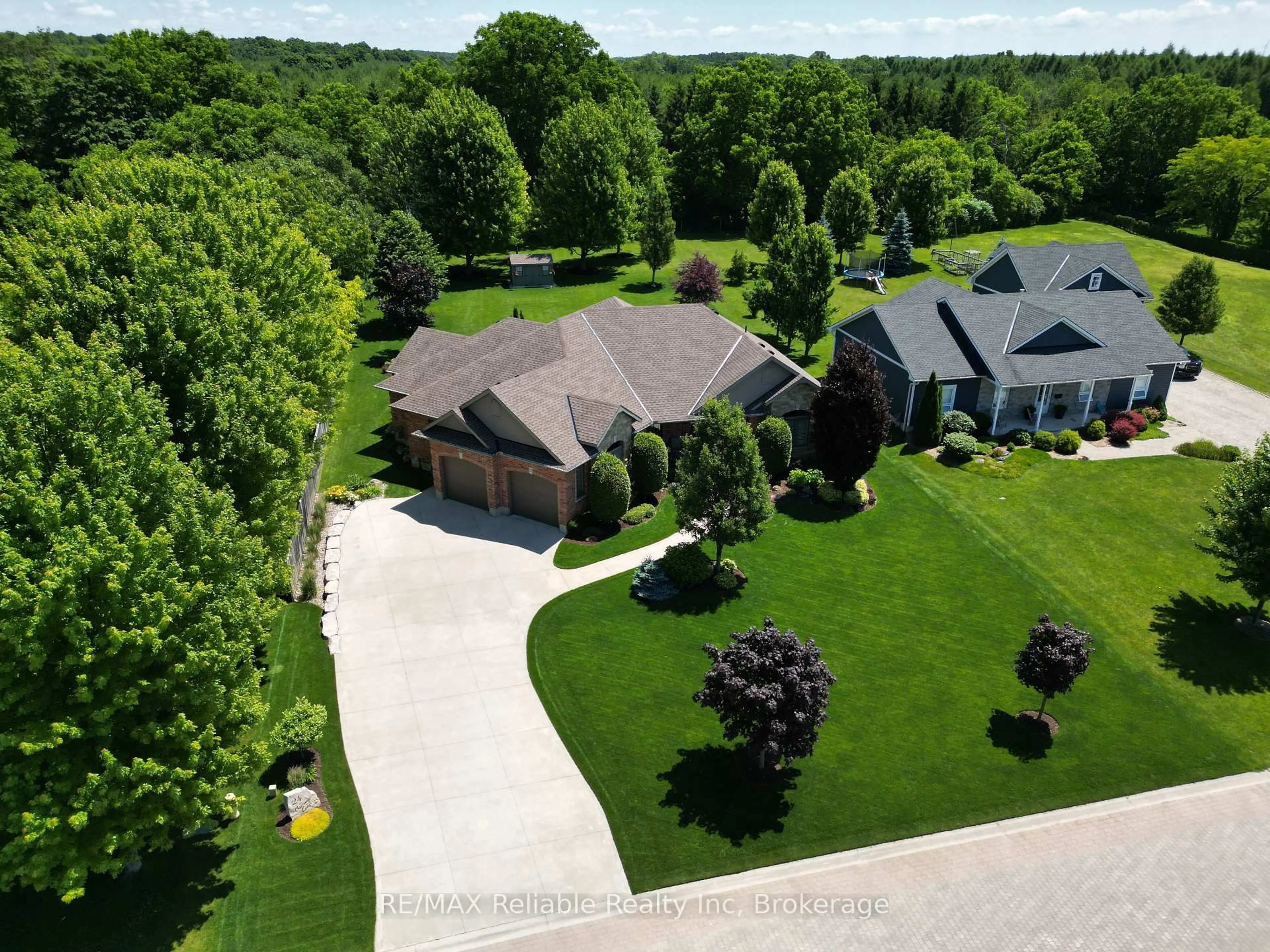 A pic from outside/outdoor area/front of a property/back of a property/a pic from drone, unknown for 24 Carriage Lane, Bluewater Ontario N0M 1G0