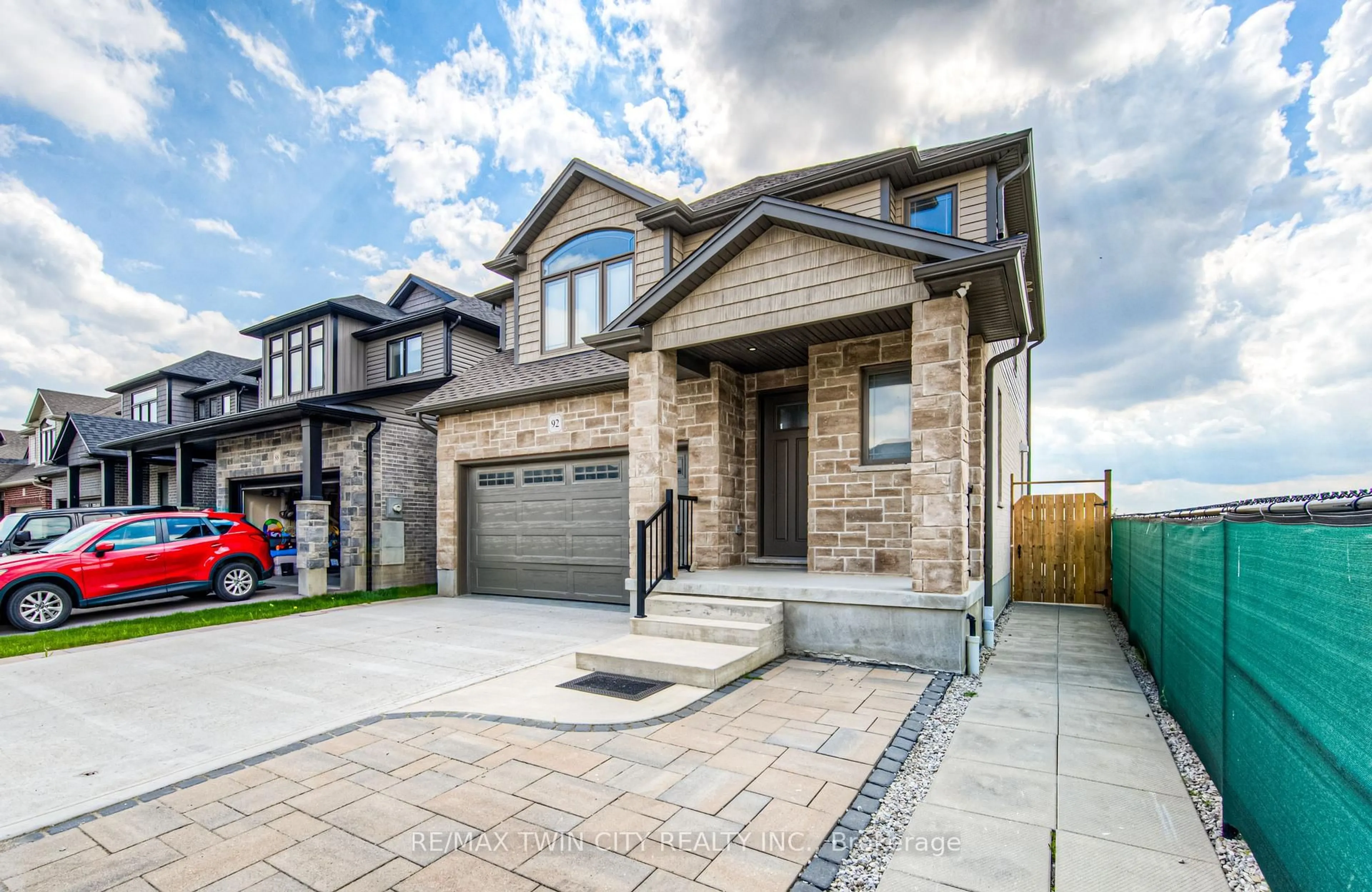 Home with brick exterior material, street for 92 Lasby Lane, Woolwich Ontario N0B 1M0