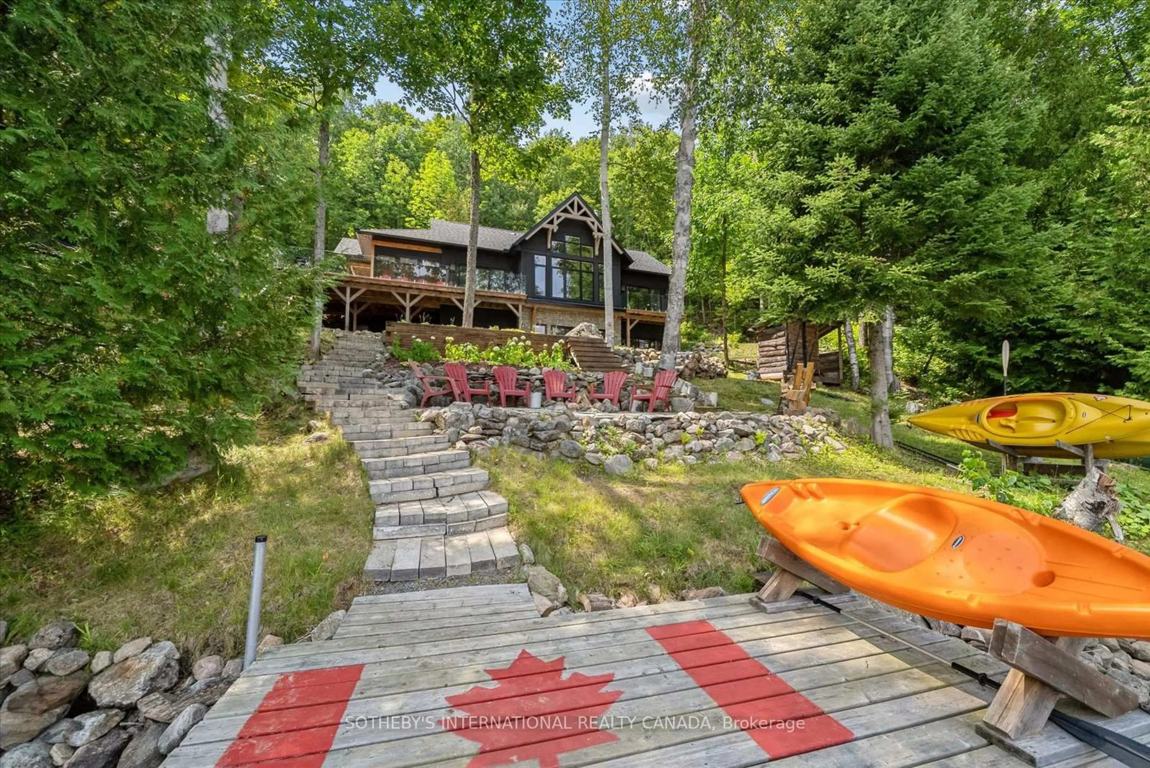Patio, water/lake/river/ocean view for 1068 Upper Lane, Highlands East Ontario K0L 2Y0