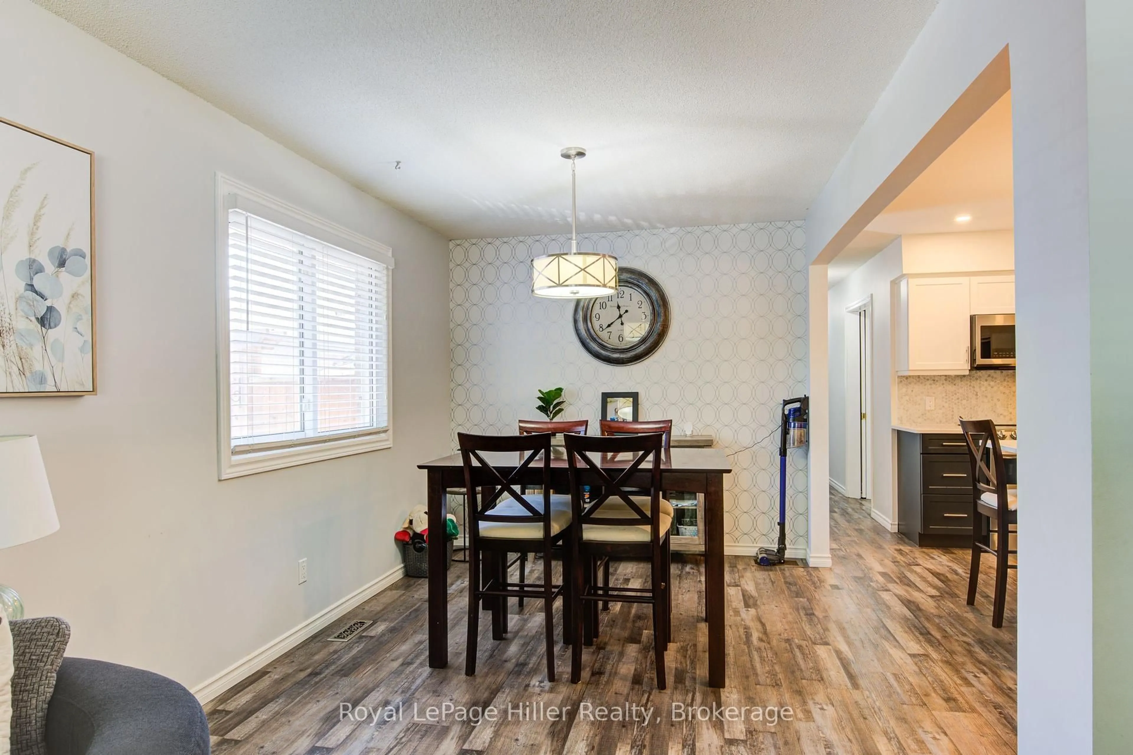 Dining room, wood/laminate floor for 113 Falstaff St, Stratford Ontario N5A 3T6