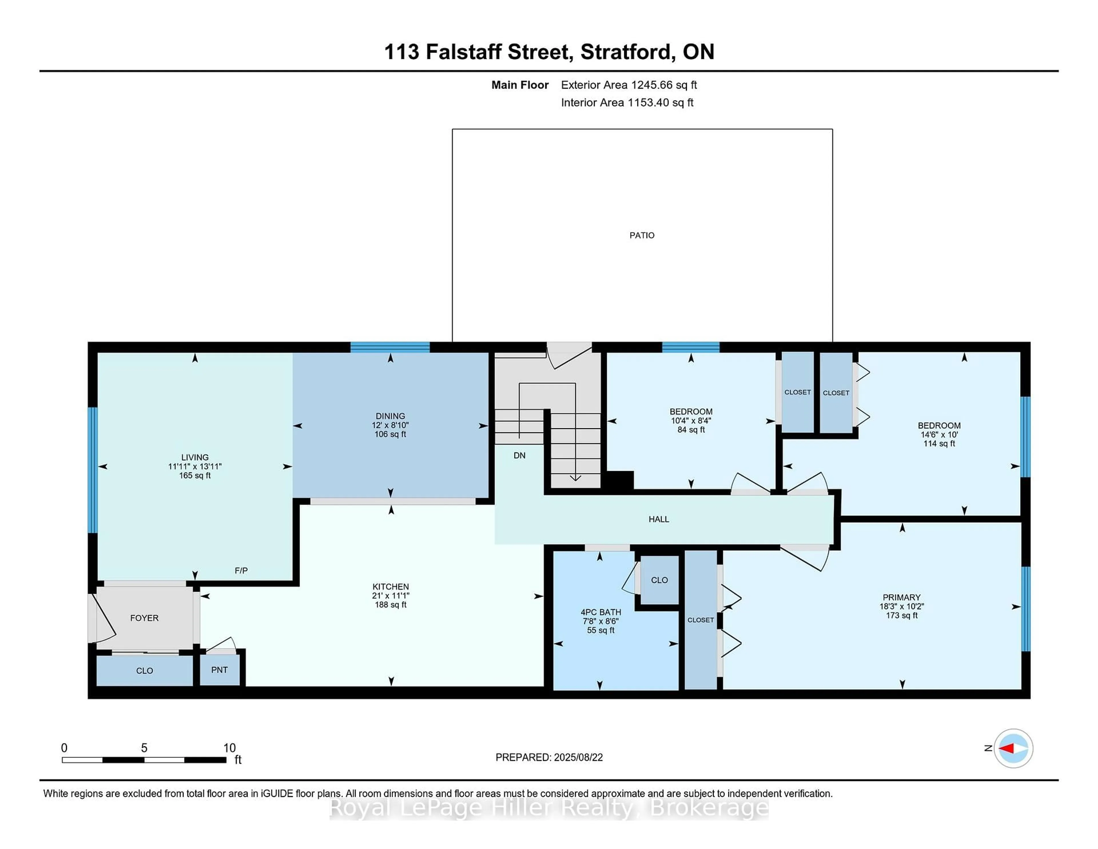 Floor plan for 113 Falstaff St, Stratford Ontario N5A 3T6